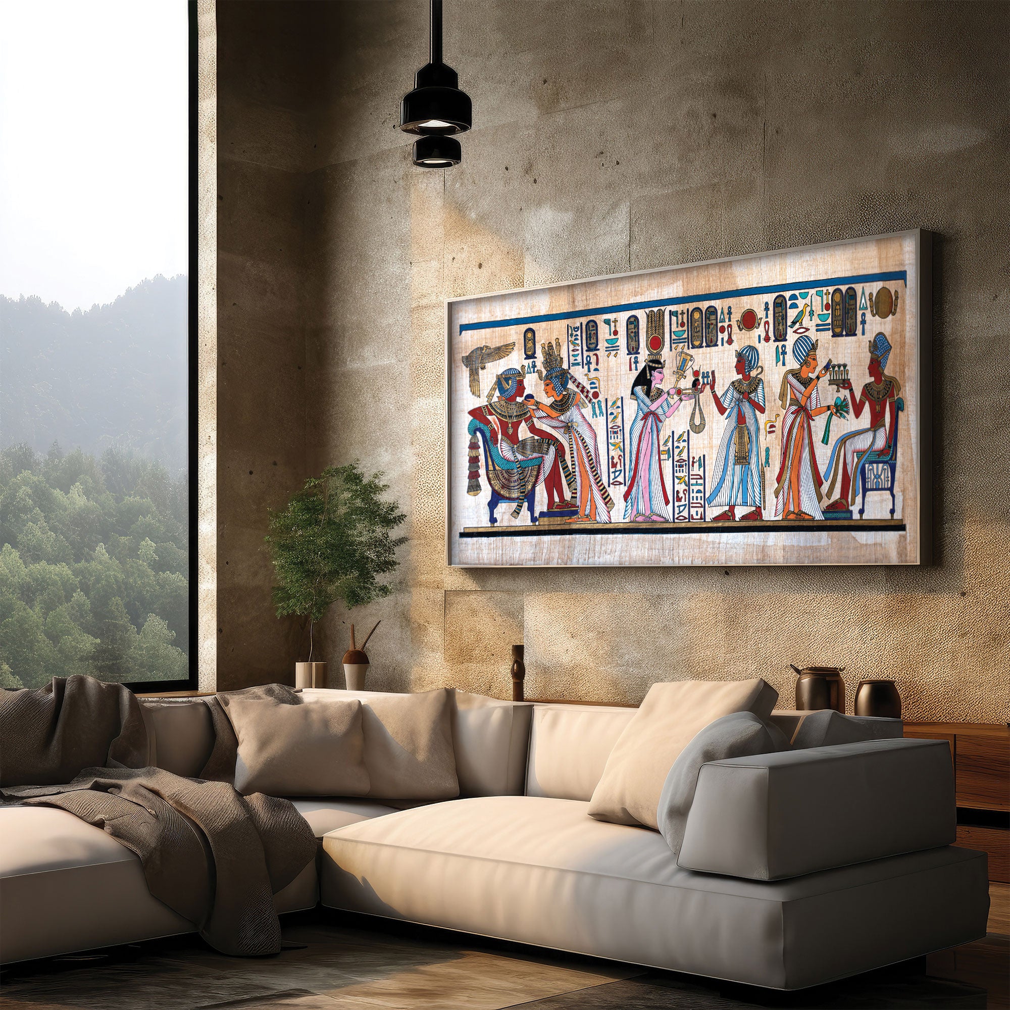 Ancient egyptian Canvas painting with frame Big Size Wall Art for living room,Bedroom,Drawing room,Hotels
