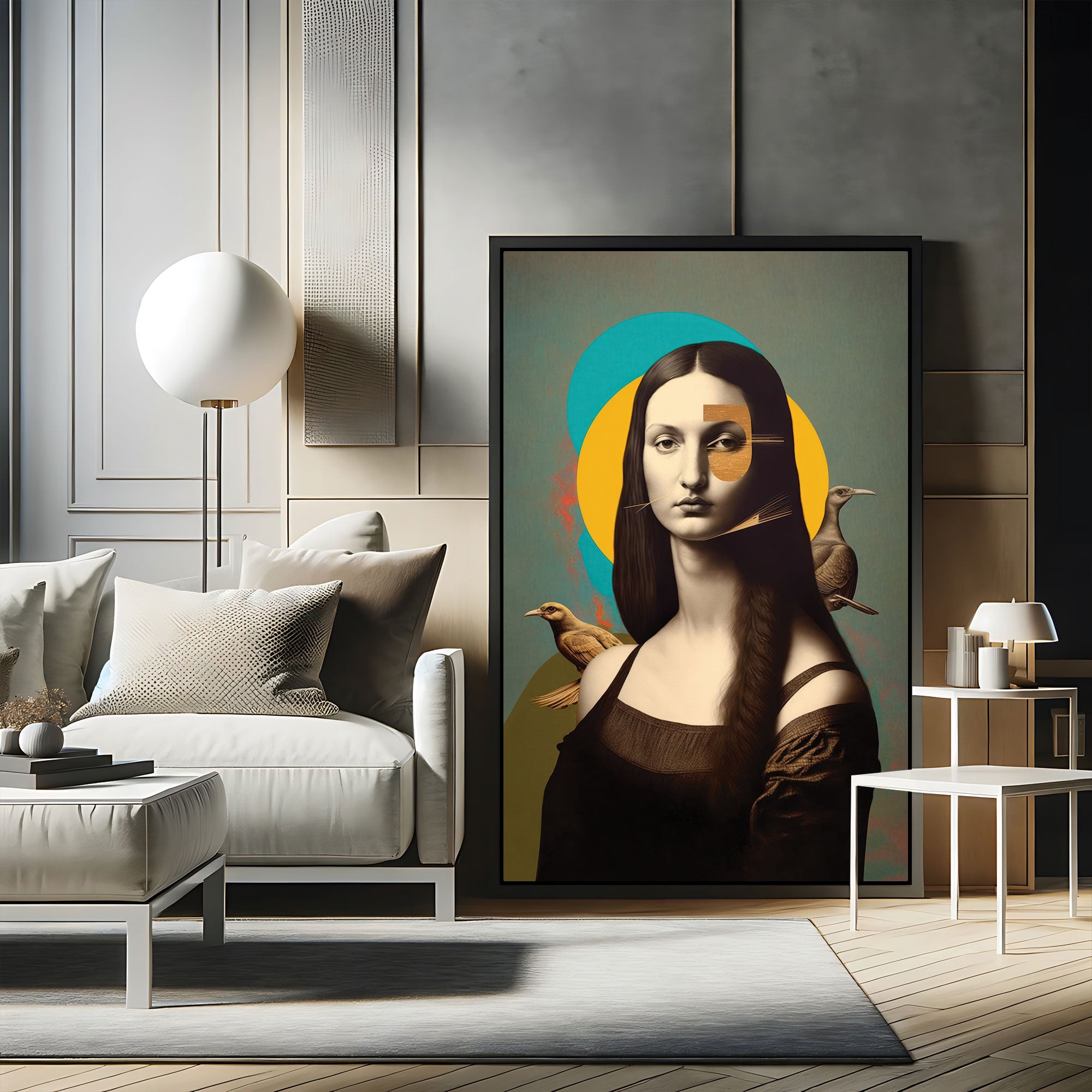 Modern WomenAbstract art Canvas painting with frame Big Size Wall Art for living room,Bedroom,Drawing room,Hotels