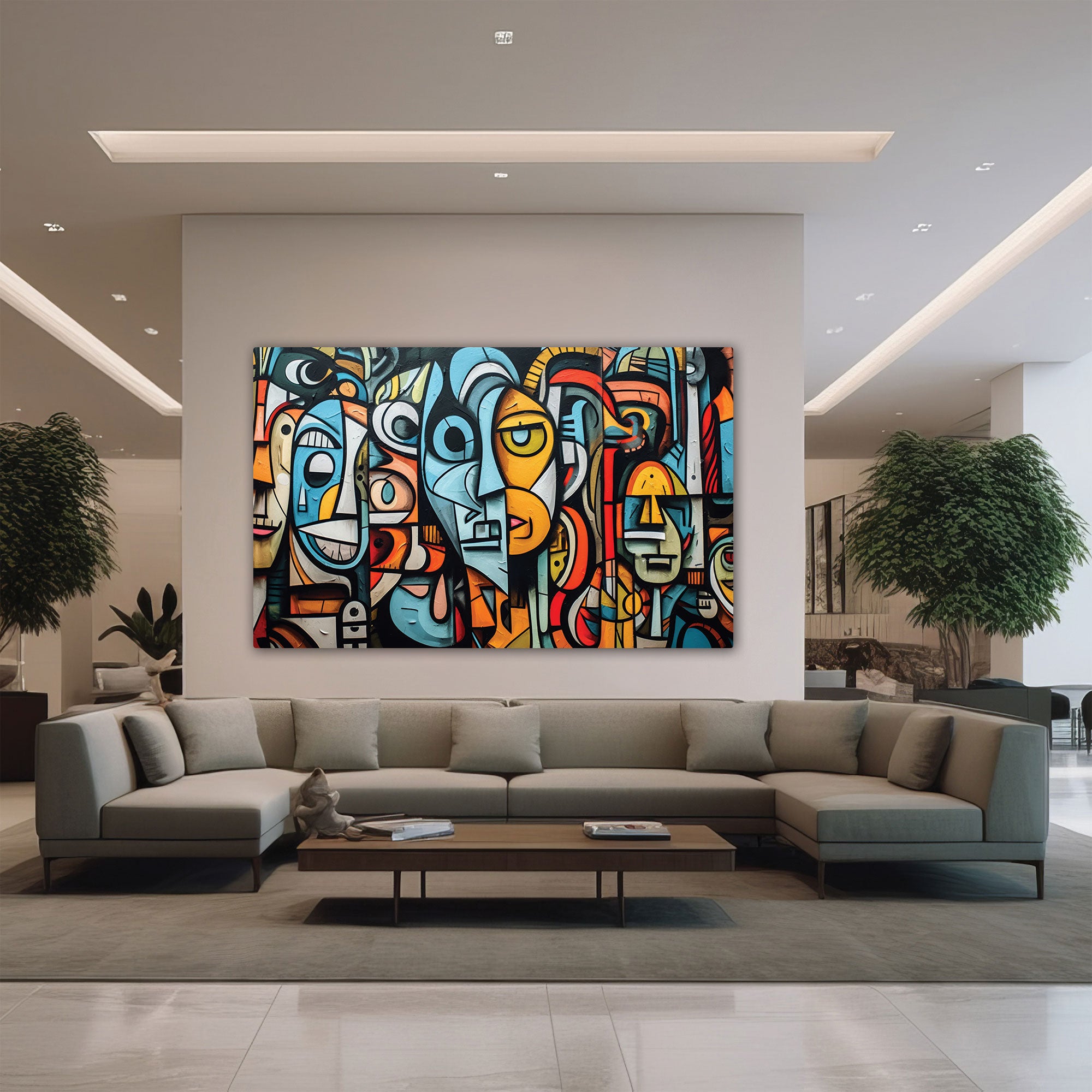 Abstract woman Canvas painting with frame Big Size Wall Art for living room,Bedroom,Drawing room,Hotels