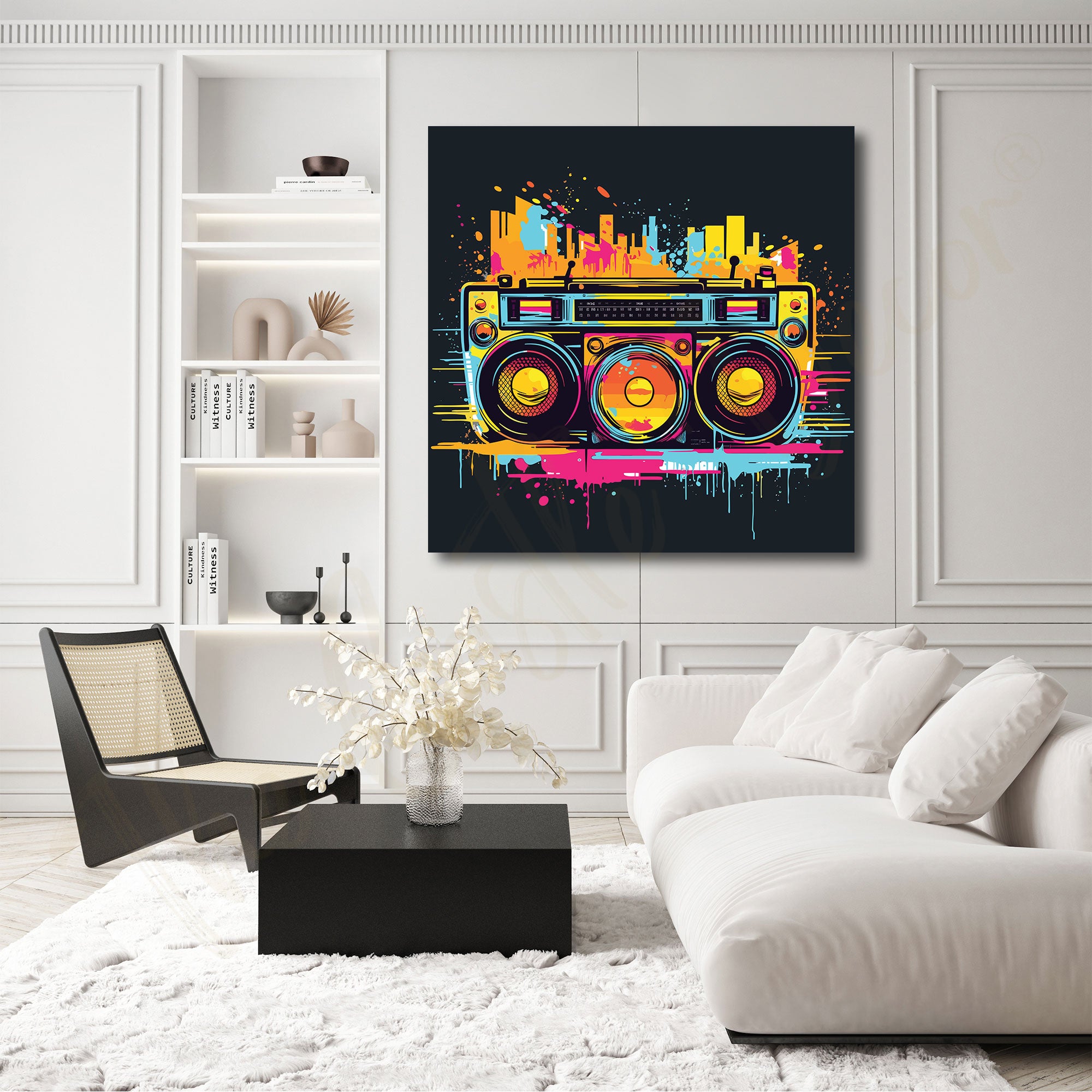 Music Radio painting with frame Big Size Wall Art for living room,Bedroom,Drawing room,Hotels