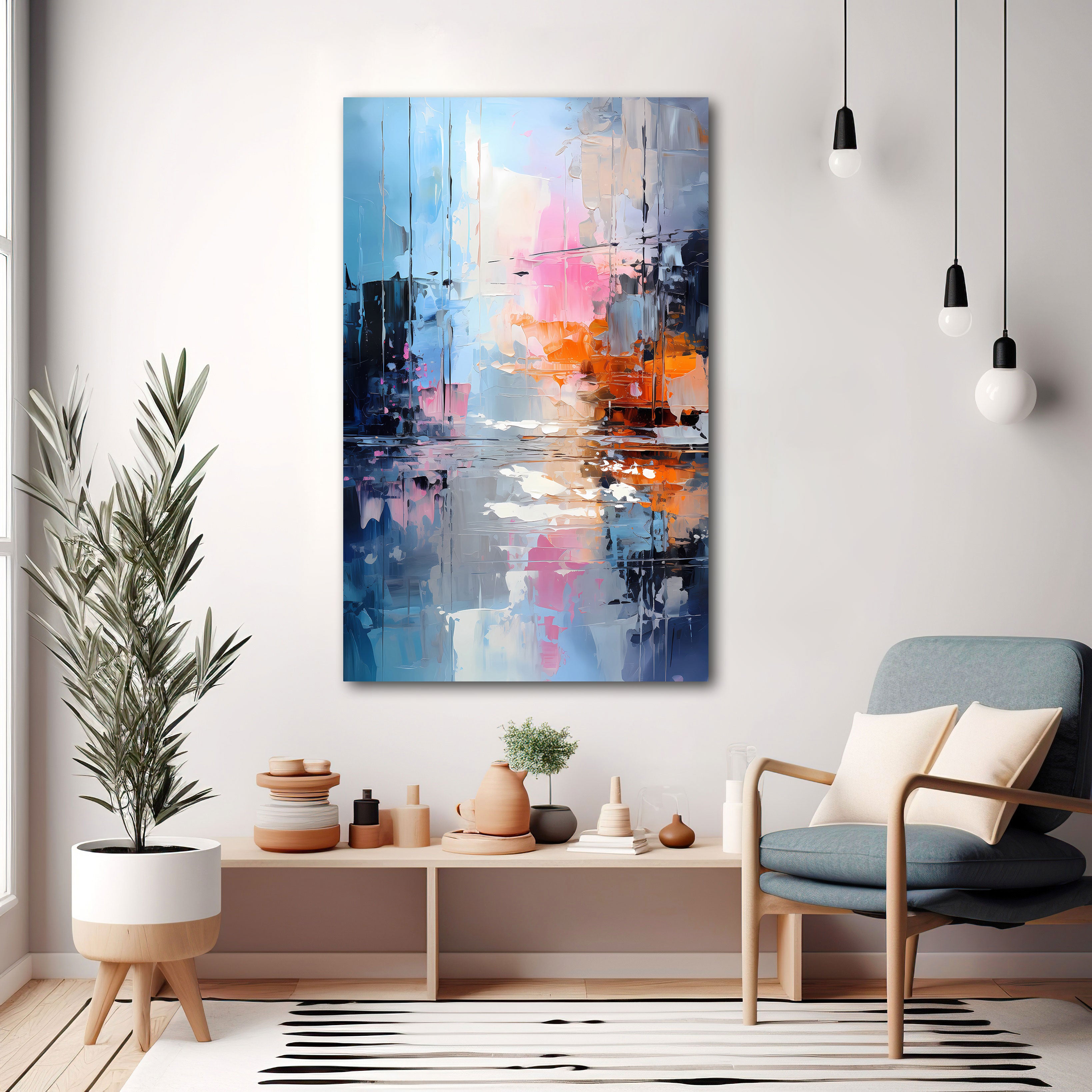 Abstract Canvas painting with frame Big Size Wall Art for living room,Bedroom,Drawing room,Hotels