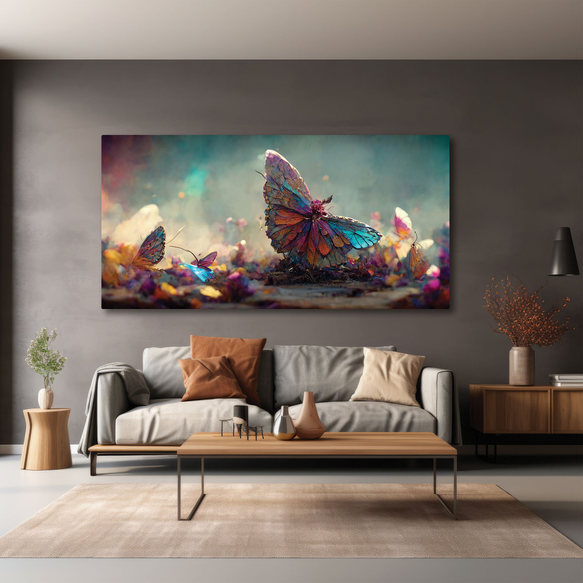 ButterflyAbstract Canvas painting with frame Big Size Wall Art for living room,Bedroom,Drawing room,Hotels