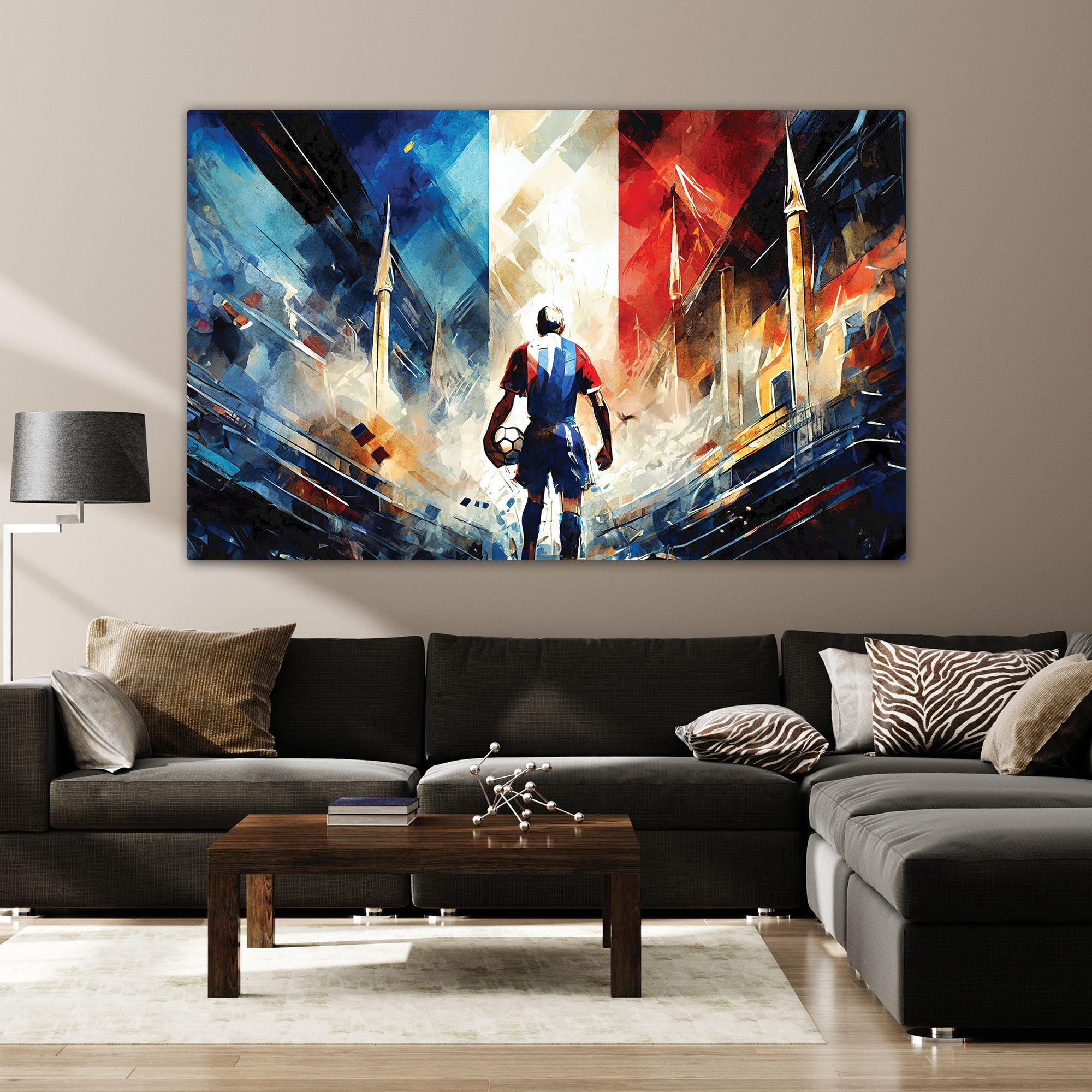 Football Abstract Canvas painting with frame Big Size Wall Art for living room,Bedroom,Drawing room,Hotels