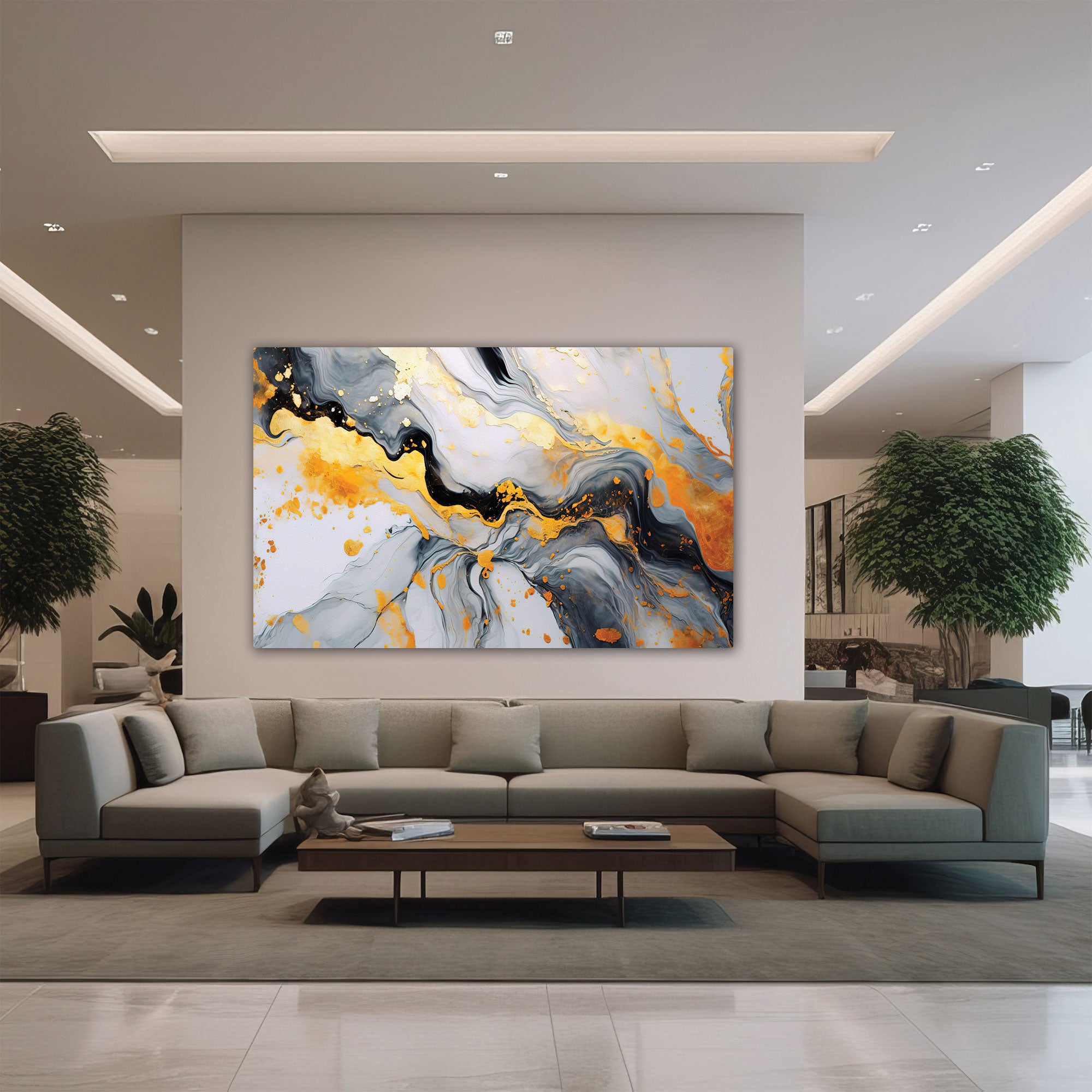 MarbleAbstract finish Canvas painting with frame Big Size Wall Art for living room,Bedroom,Drawing room,Hotels