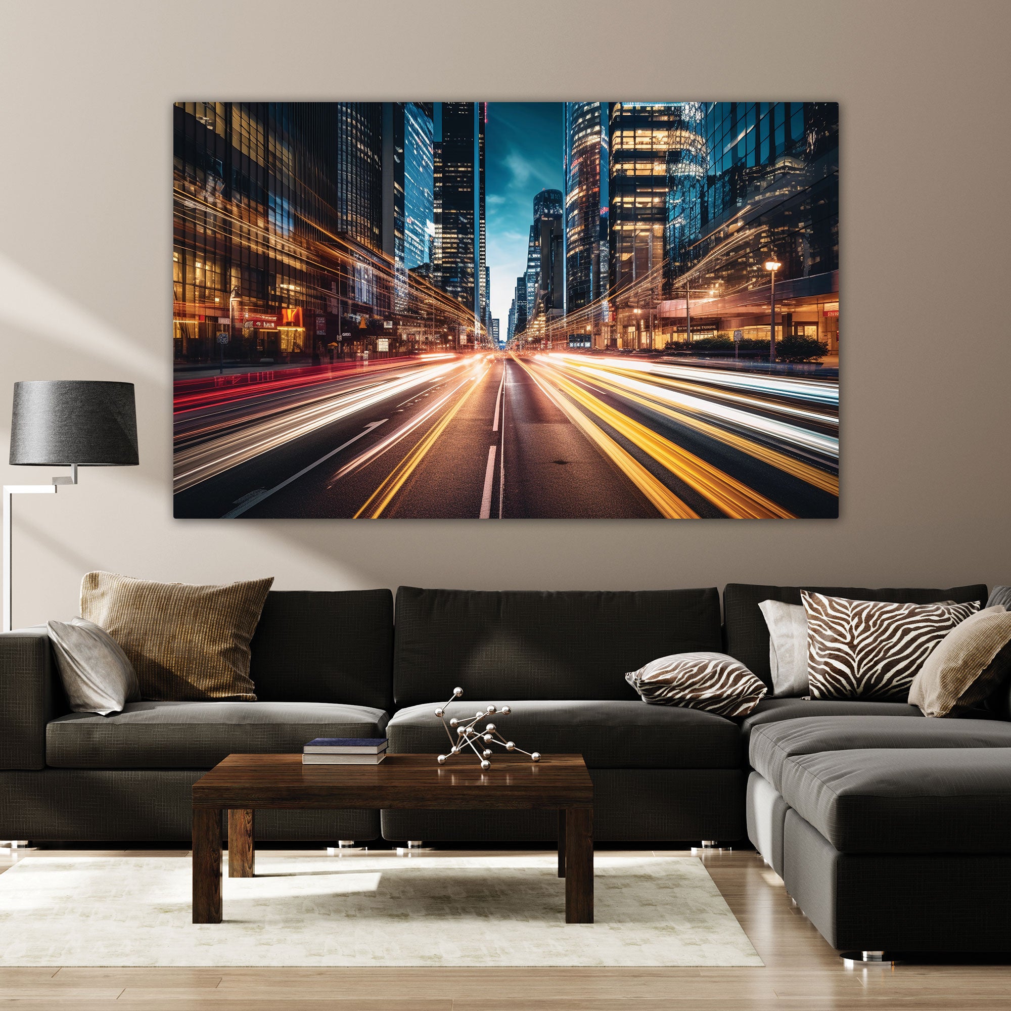 City life Canvas painting with frame Big Size Wall Art for living room,Bedroom,Drawing room,Hotels