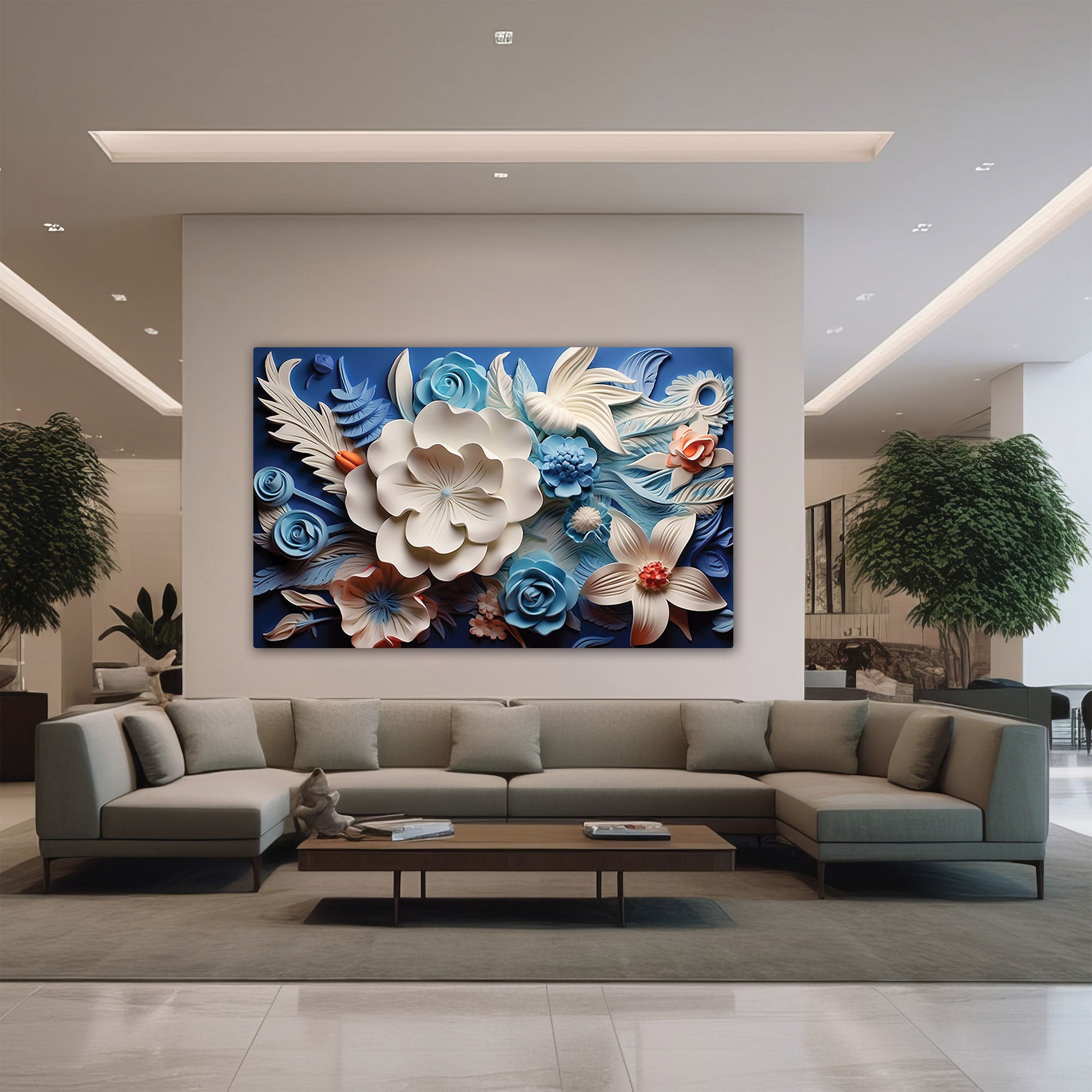 Beautiful flowers Canvas painting Big Size Wall Art for living room,Bedroom,Drawing room,Hotels