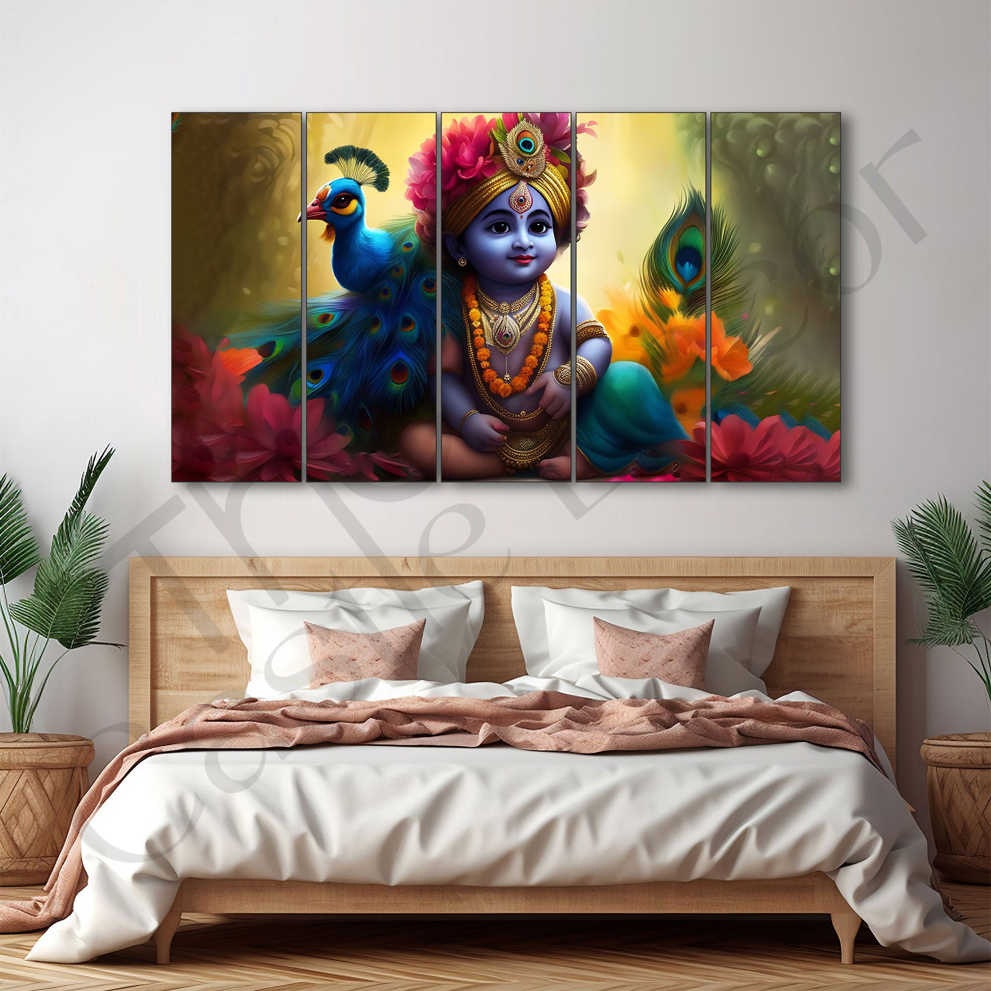Bal Gopal Painting with frame Big Size Wall Art for living room,Bedroom,Drawing room,Hotels