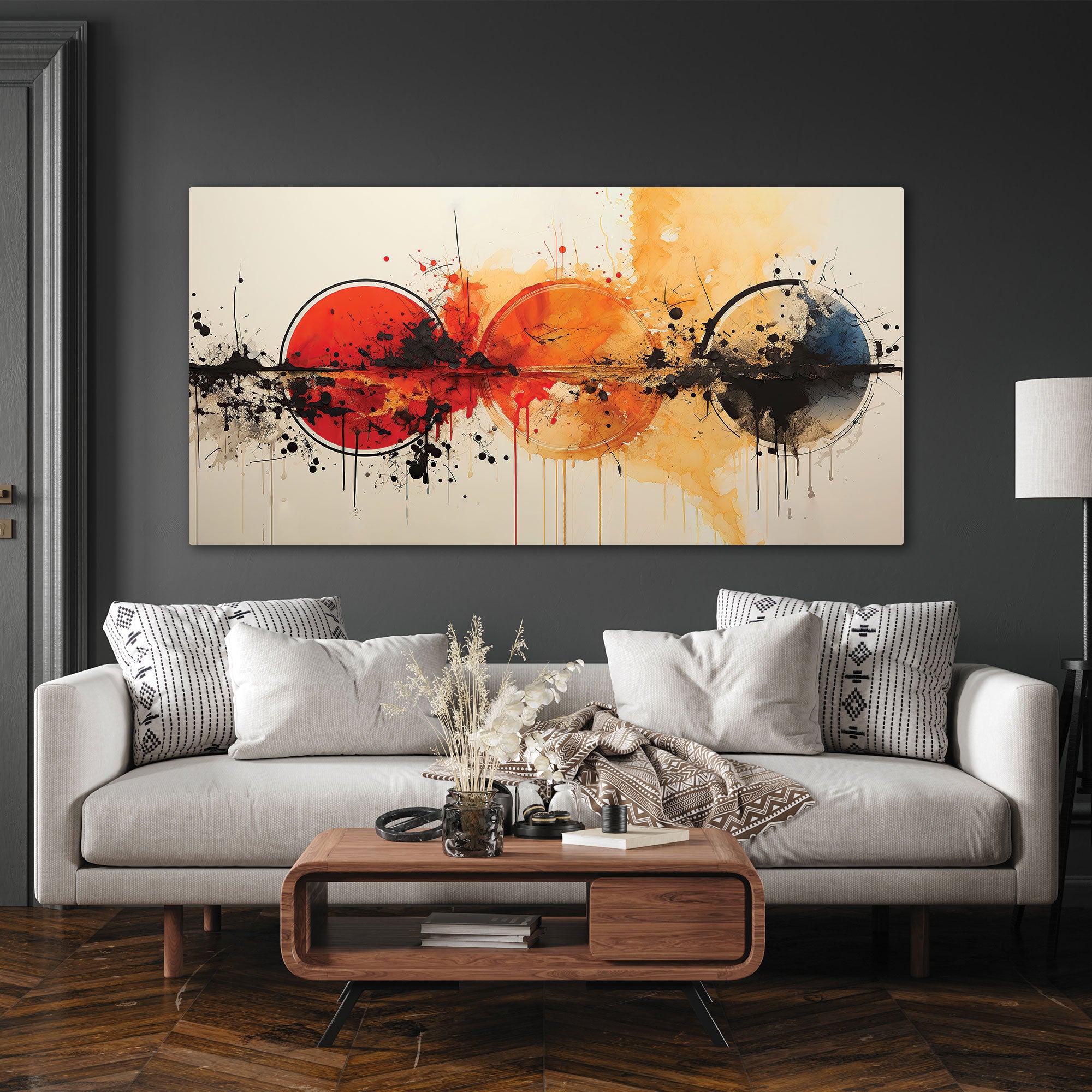 Abstract Canvas painting with frame Big Size Wall Art for living room,Bedroom,Drawing room,Hotels