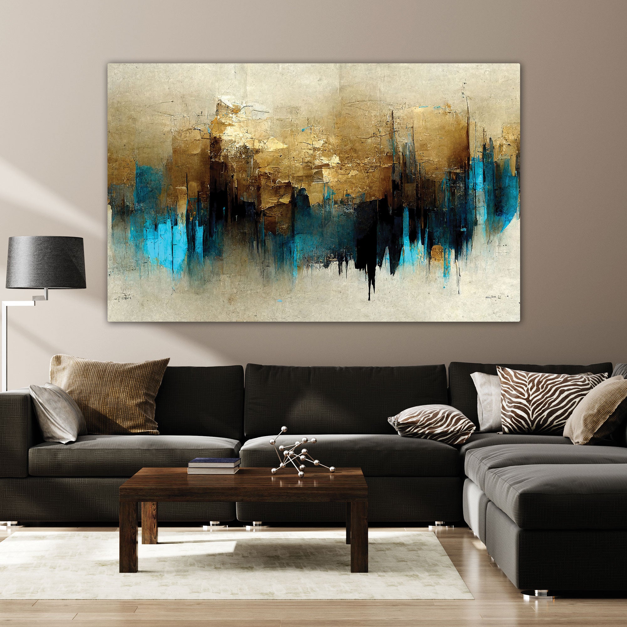 Modern Abstract Canvas painting with frame Big Size Wall Art for living room,Bedroom,Drawing room,Hotels