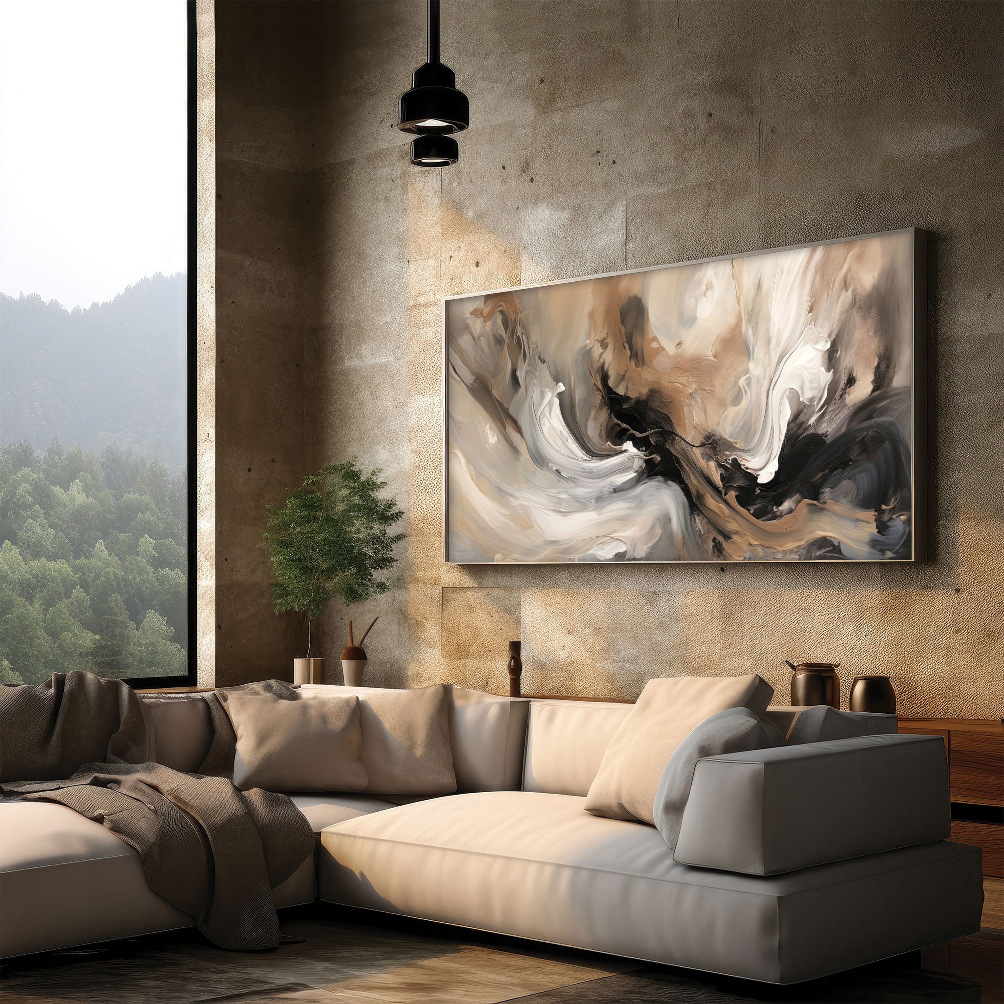 Abstract Canvas painting with frame Big Size Wall Art for living room,Bedroom,Drawing room,Hotels