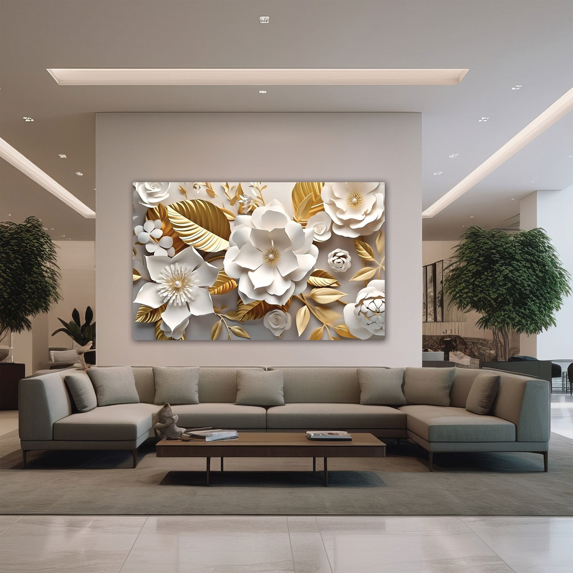 Colour flower Canvas painting Big Size Wall Art for living room,Bedroom,Drawing room,Hotels