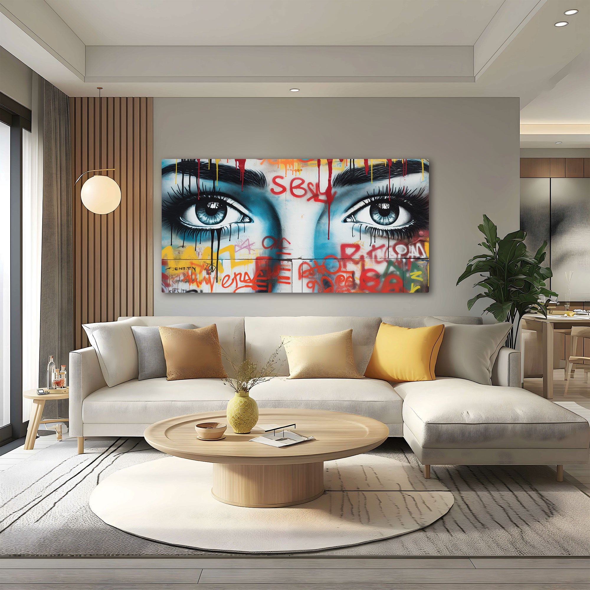 Graffiti womanAbstract Canvas painting with frame Big Size Wall Art for living room,Bedroom,Drawing room,Hotels