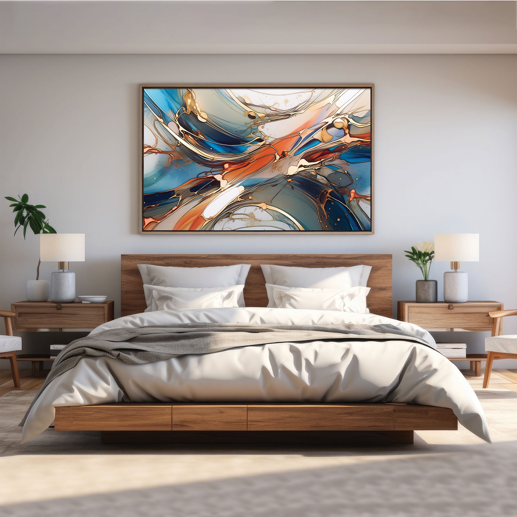 StylishAbstract Canvas painting with frame Big Size Wall Art for living room,Bedroom,Drawing room,Hotels