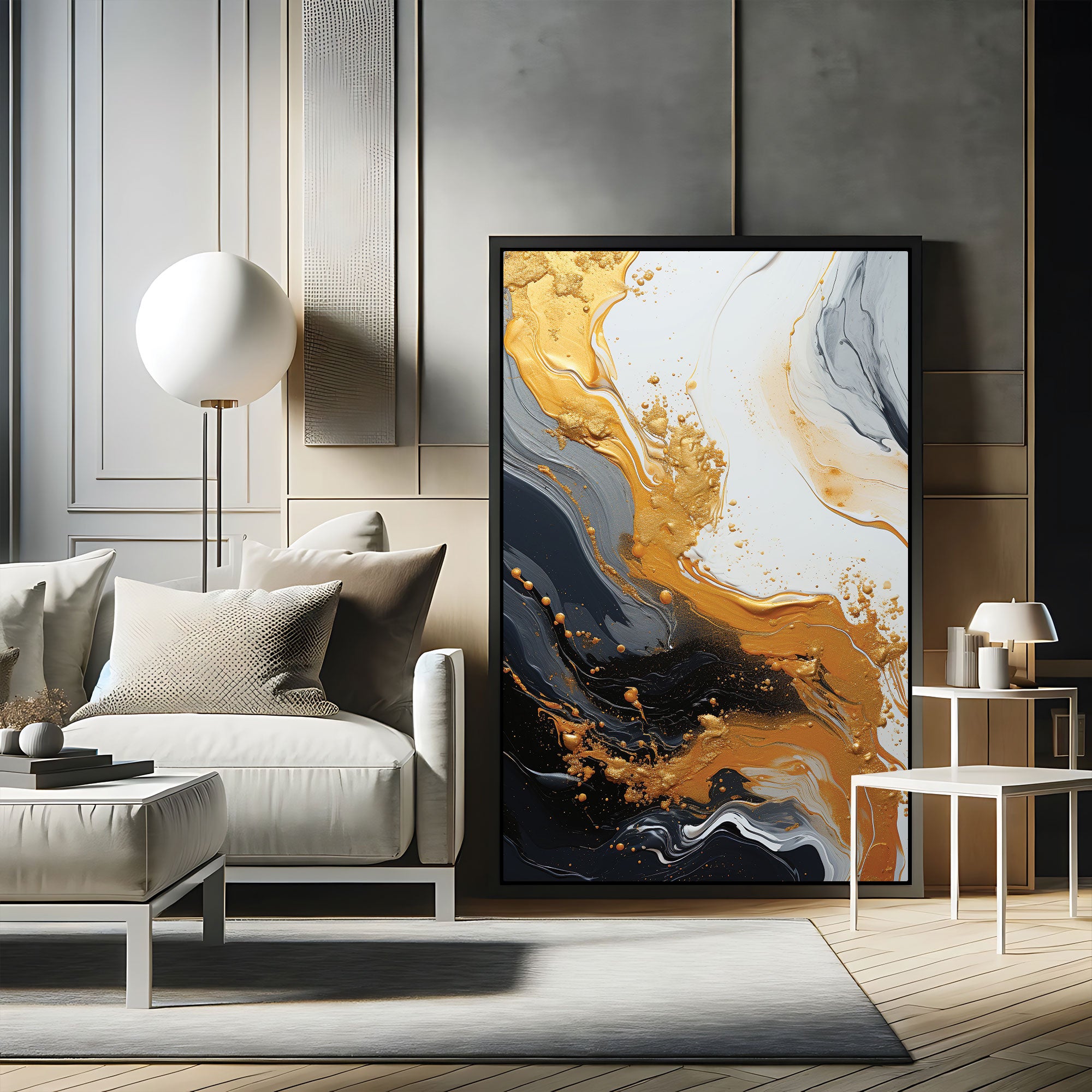MarbleAbstract Canvas painting with frame Big Size Wall Art for living room,Bedroom,Drawing room,Hotels