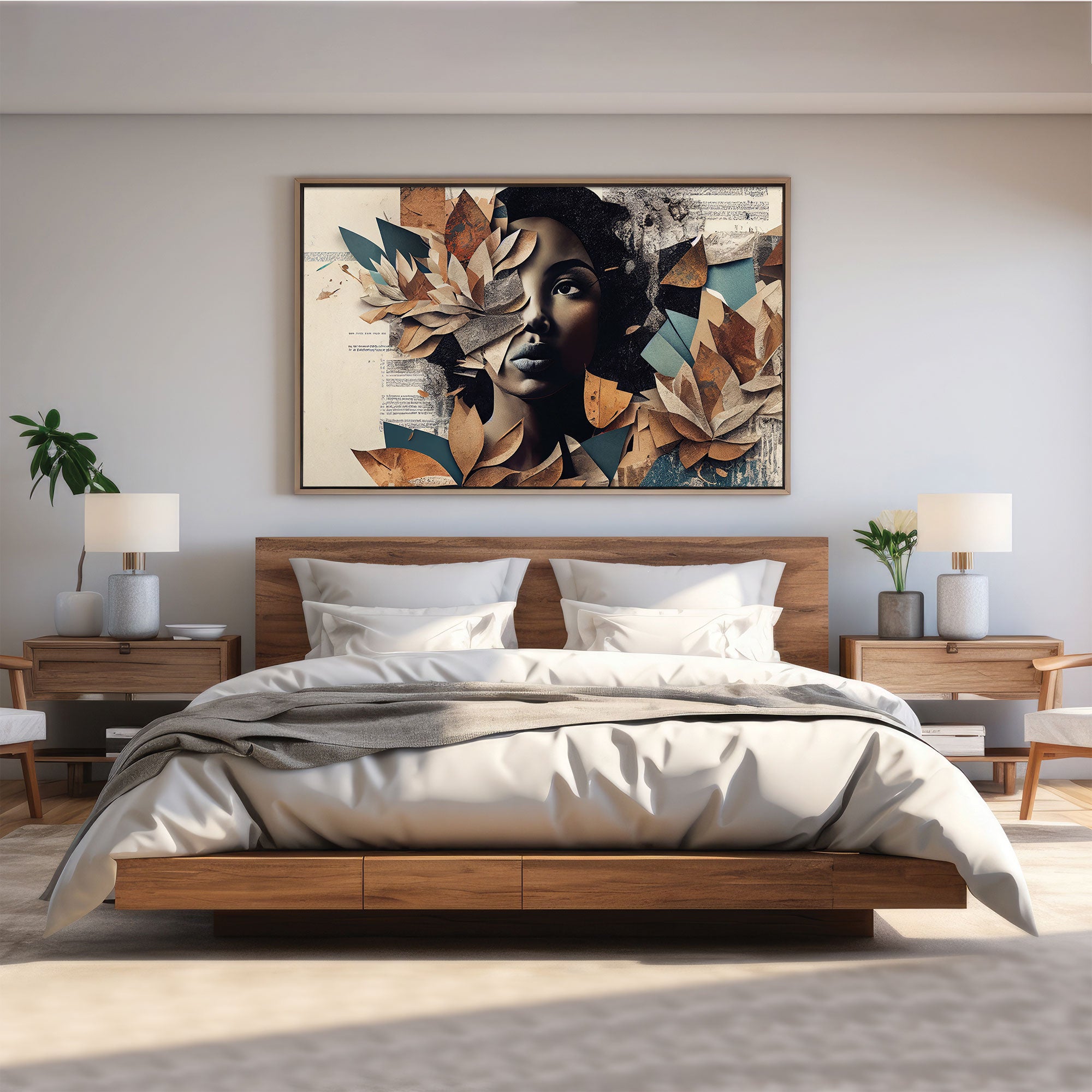 Women face Canvas painting with frame Big Size Wall Art for living room,Bedroom,Drawing room,Hotels