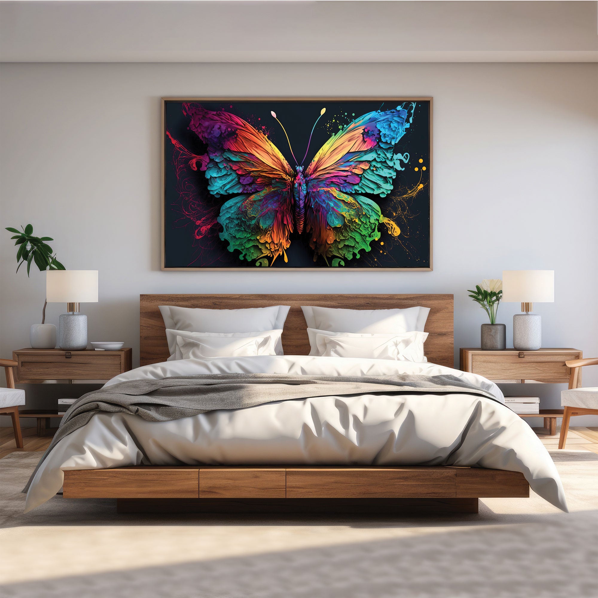 Abstract butterfly Canvas painting Big Size Wall Art for living room,Bedroom,Drawing room,Hotels