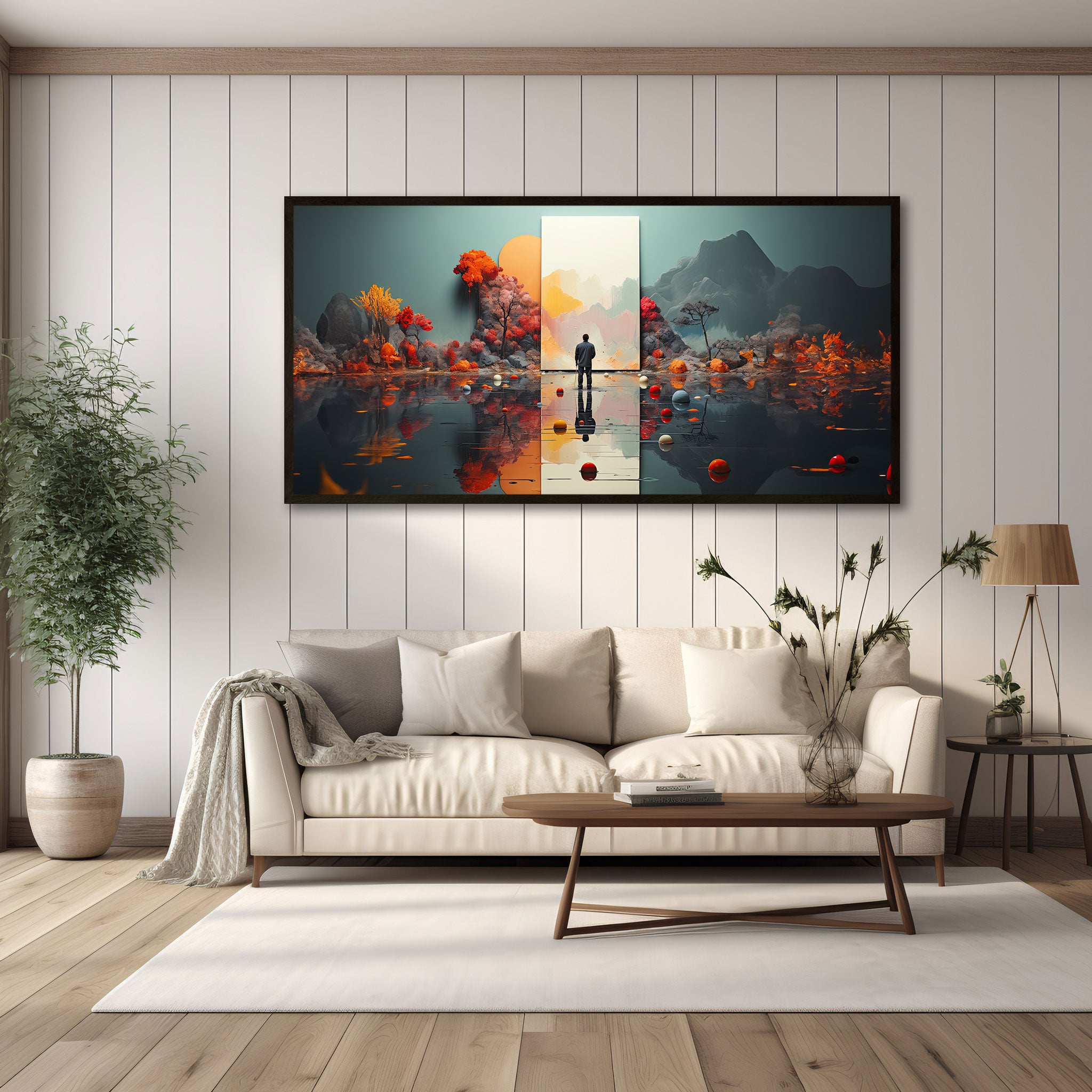 Abstract Canvas painting with frame Big Size Wall Art for living room,Bedroom,Drawing room,Hotels