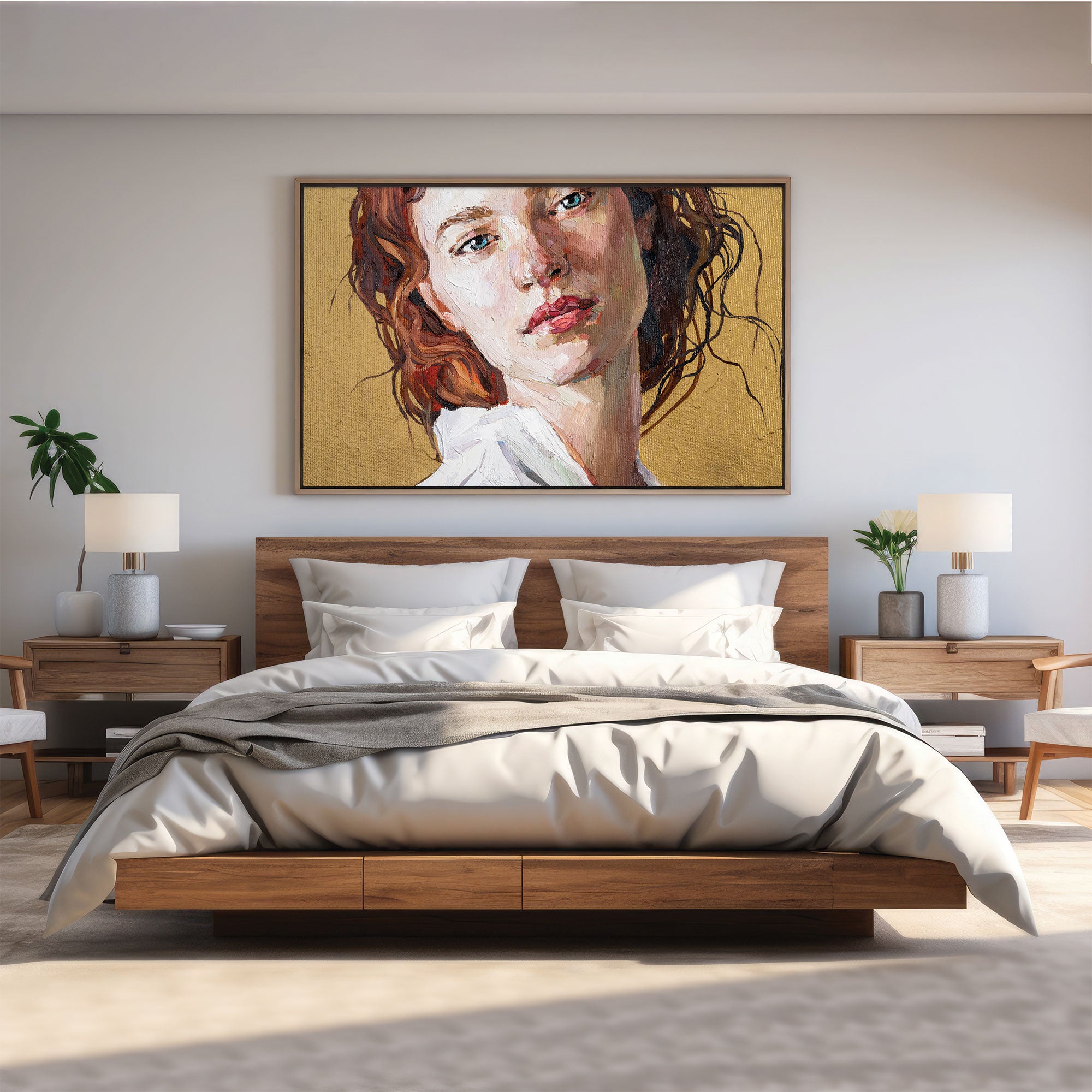 WomenAbstract Canvas painting with frame Big Size Wall Art for living room,Bedroom,Drawing room,Hotels