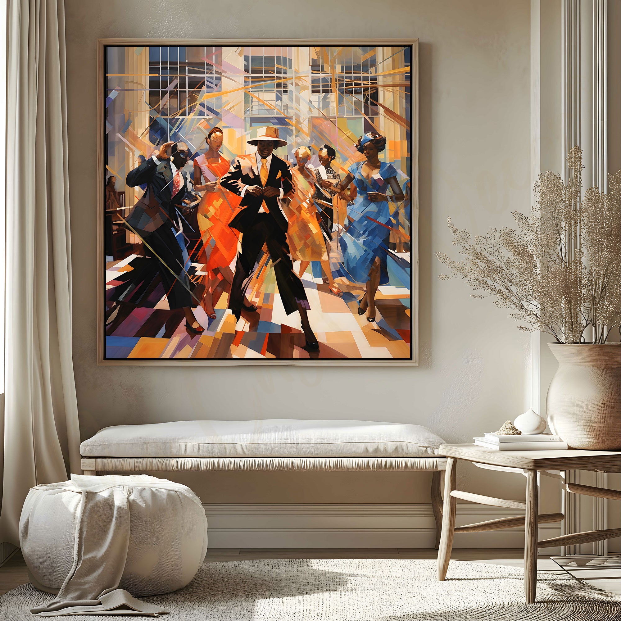 ModernAbstract dance painting with frame Big Size Wall Art for living room,Bedroom,Drawing room,Hotels