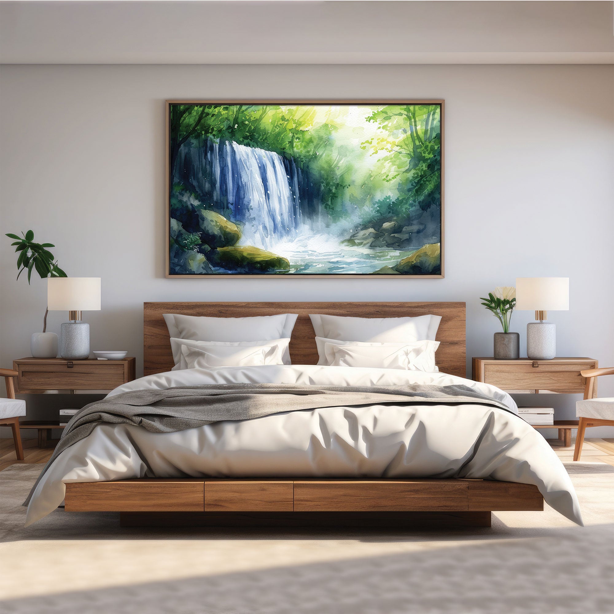 NatureAbstract Canvas painting with frame Big Size Wall Art for living room,Bedroom,Drawing room,Hotels