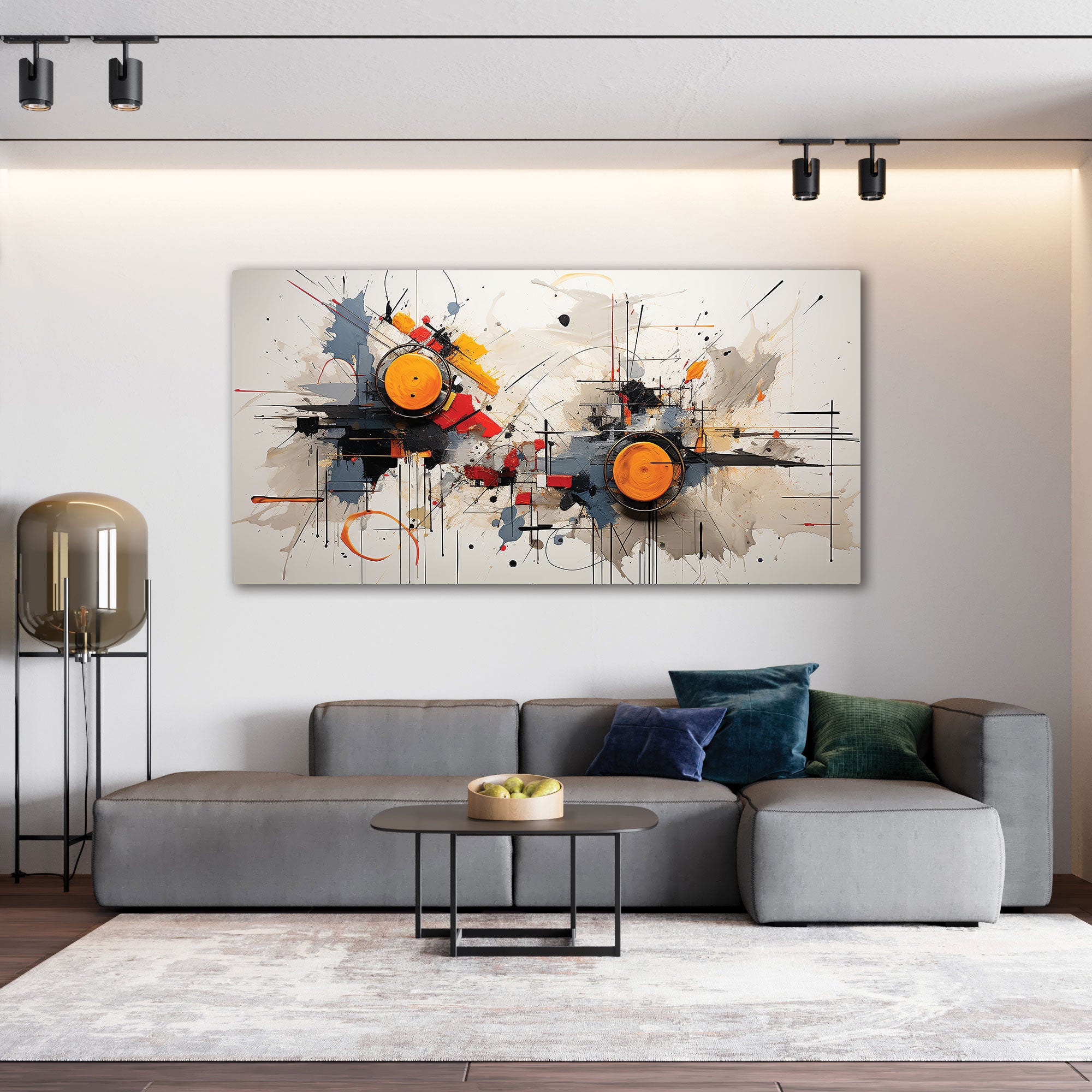 ModernAbstract Canvas painting with frame Big Size Wall Art for living room,Bedroom,Drawing room,Hotels