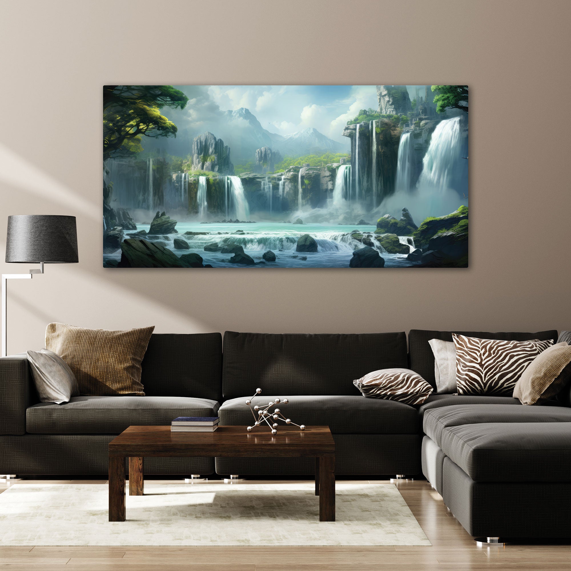 NatureAbstract Canvas painting with frame Big Size Wall Art for living room,Bedroom,Drawing room,Hotels