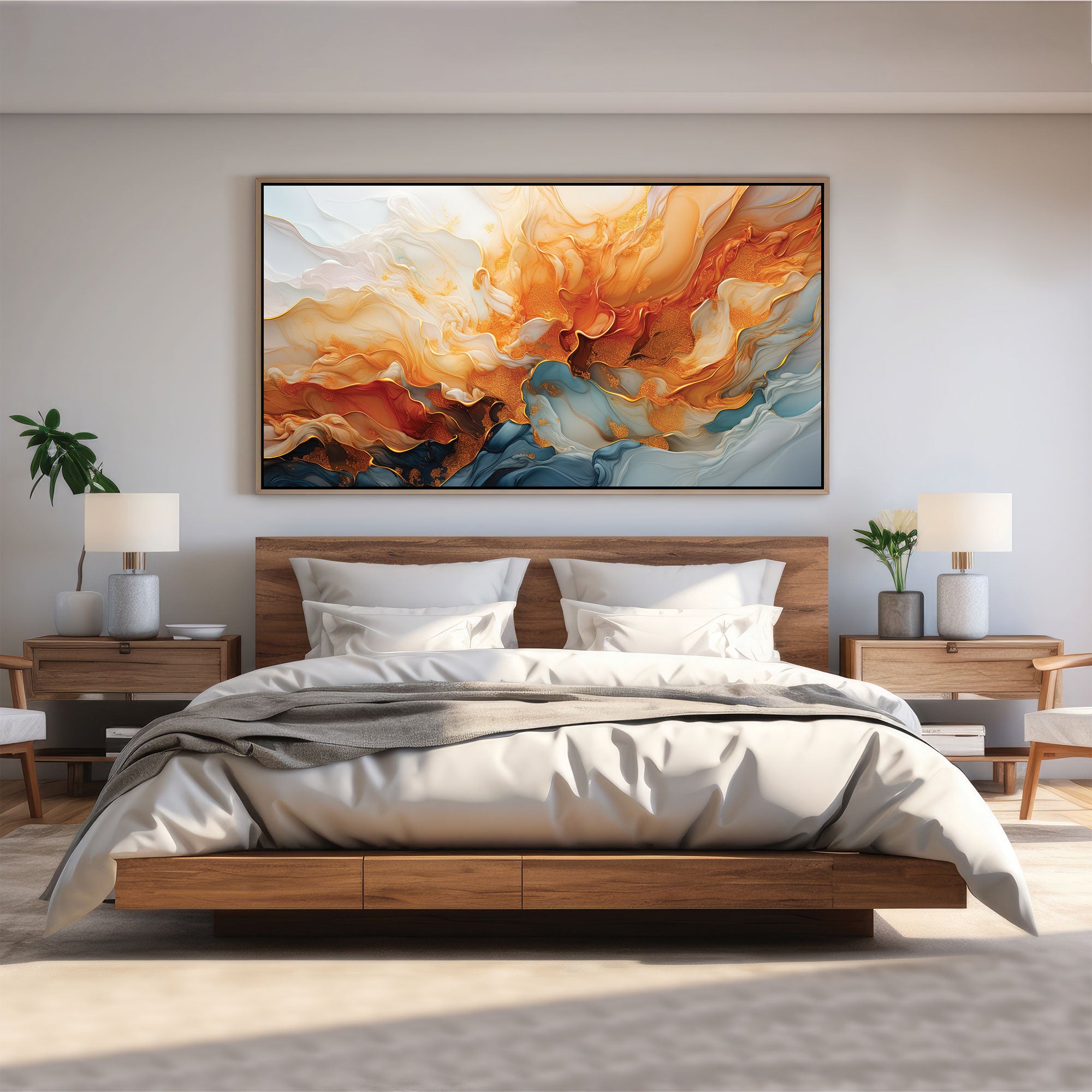 Modern MulticoloursAbstract Canvas painting Big Size Wall Art for living room,Bedroom,Drawing room,Hotels