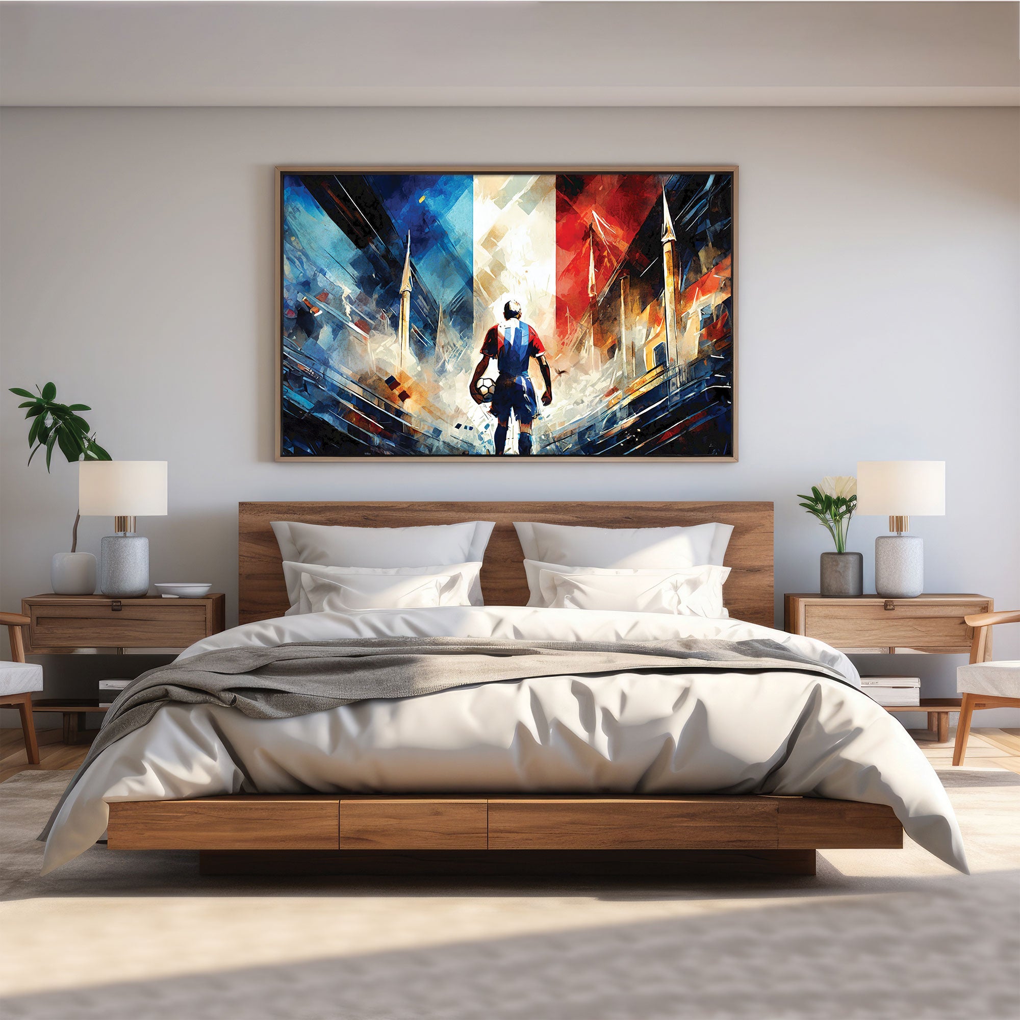 Football Abstract Canvas painting with frame Big Size Wall Art for living room,Bedroom,Drawing room,Hotels
