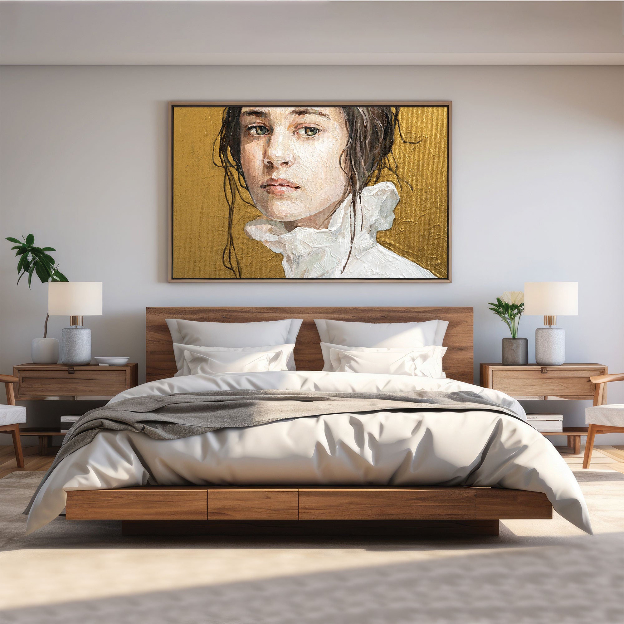 WomenAbstract Canvas painting with frame Big Size Wall Art for living room,Bedroom,Drawing room,Hotels