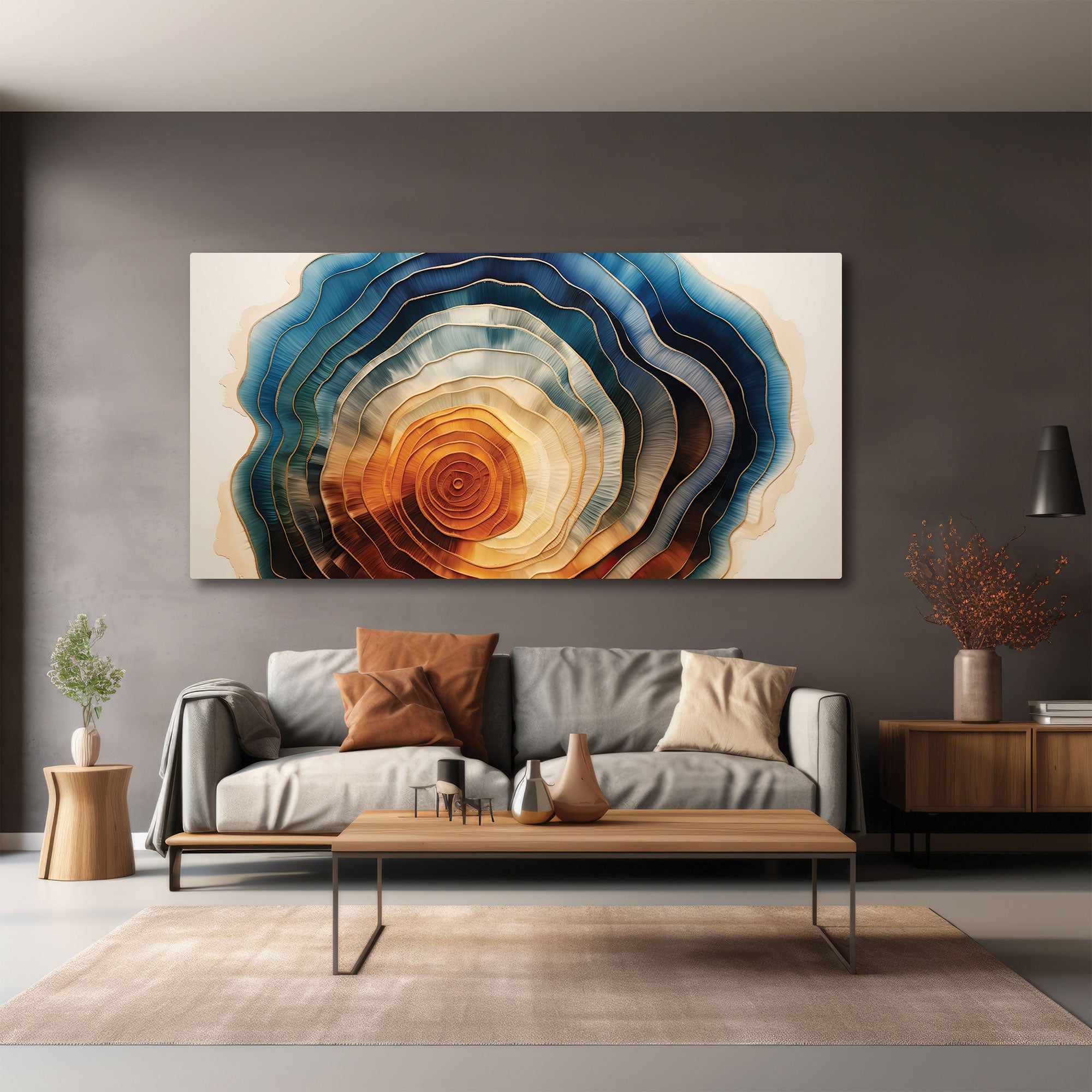 Wooden touchAbstract Multicolour facce Canvas painting with frame Big Size Wall Art for living room,Bedroom,Drawing room,Hotels
