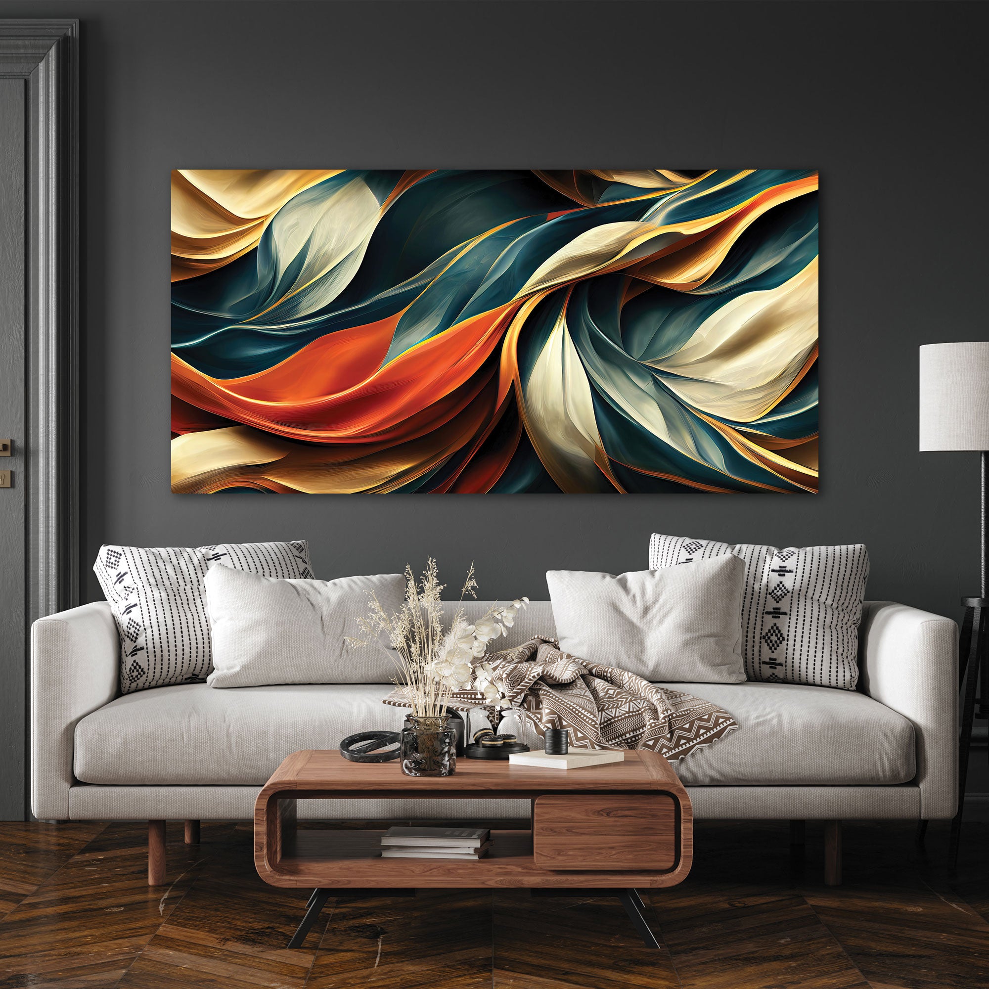ModernAbstract art Canvas painting with frame Big Size Wall Art for living room,Bedroom,Drawing room,Hotels
