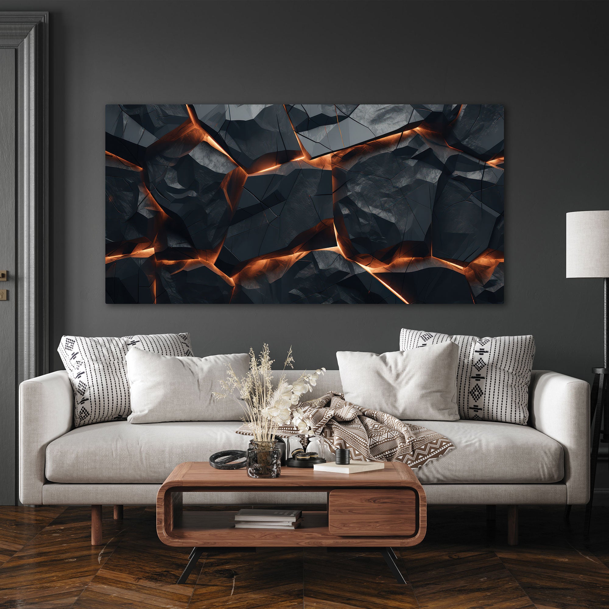 The Castle city Multi cloursAbstract Canvas painting with frame Big Size Wall Art for living room,Bedroom,Drawing room,Hotels