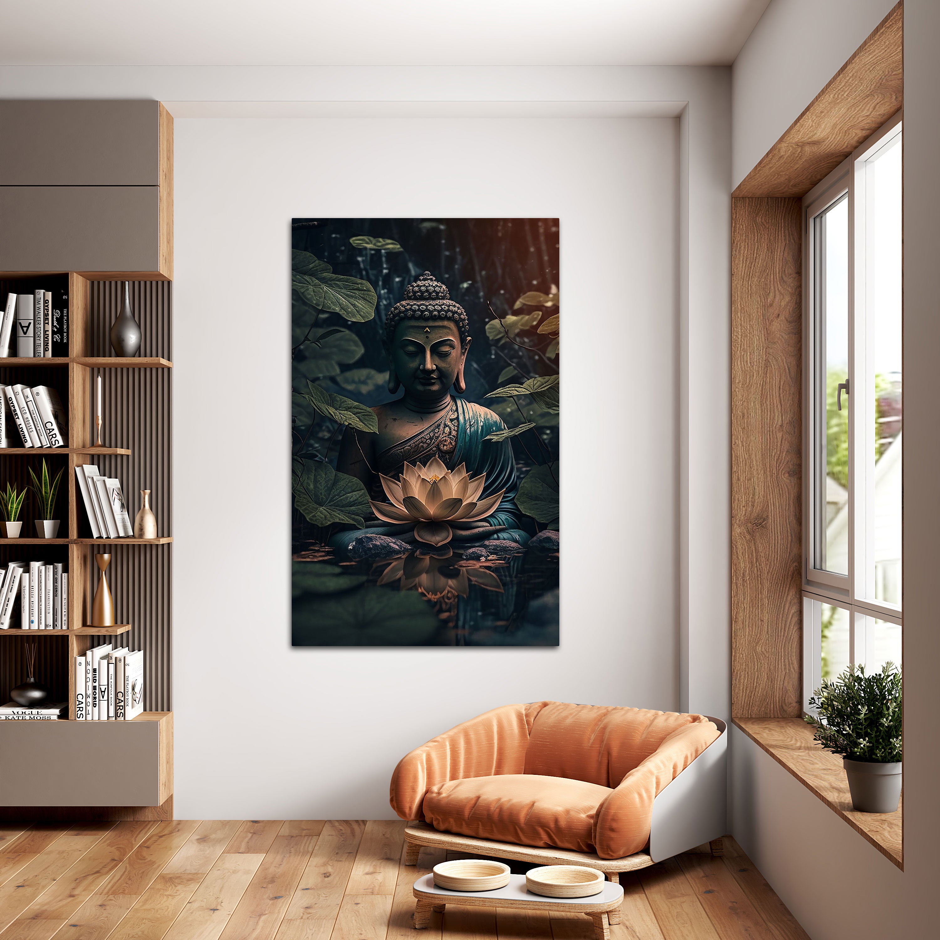 Buddhism Canvas painting with frame Big Size Wall Art for living room,Bedroom,Drawing room,Hotels