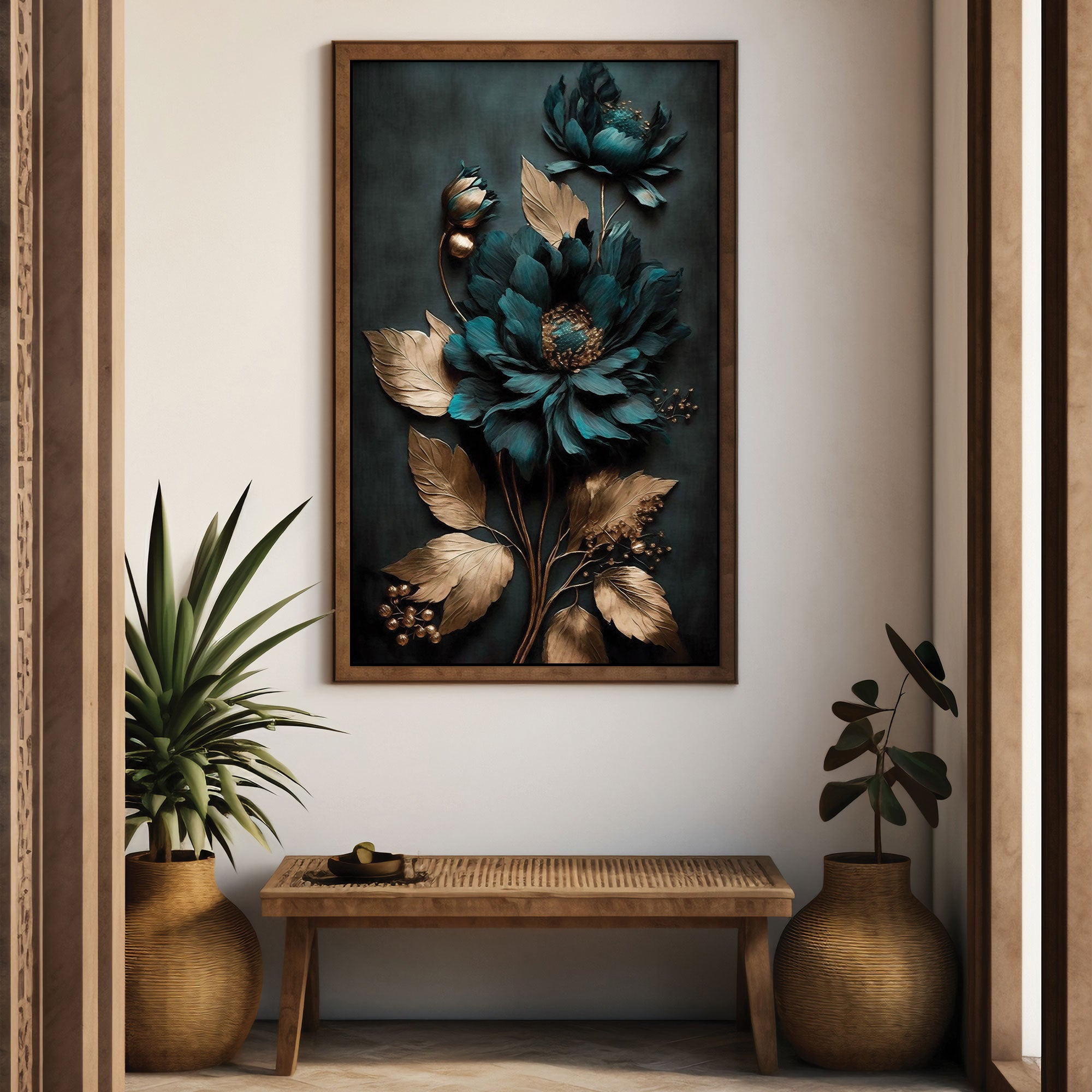 FlowerAbstract Canvas painting Big Size Wall Art for living room,Bedroom,Drawing room,Hotels