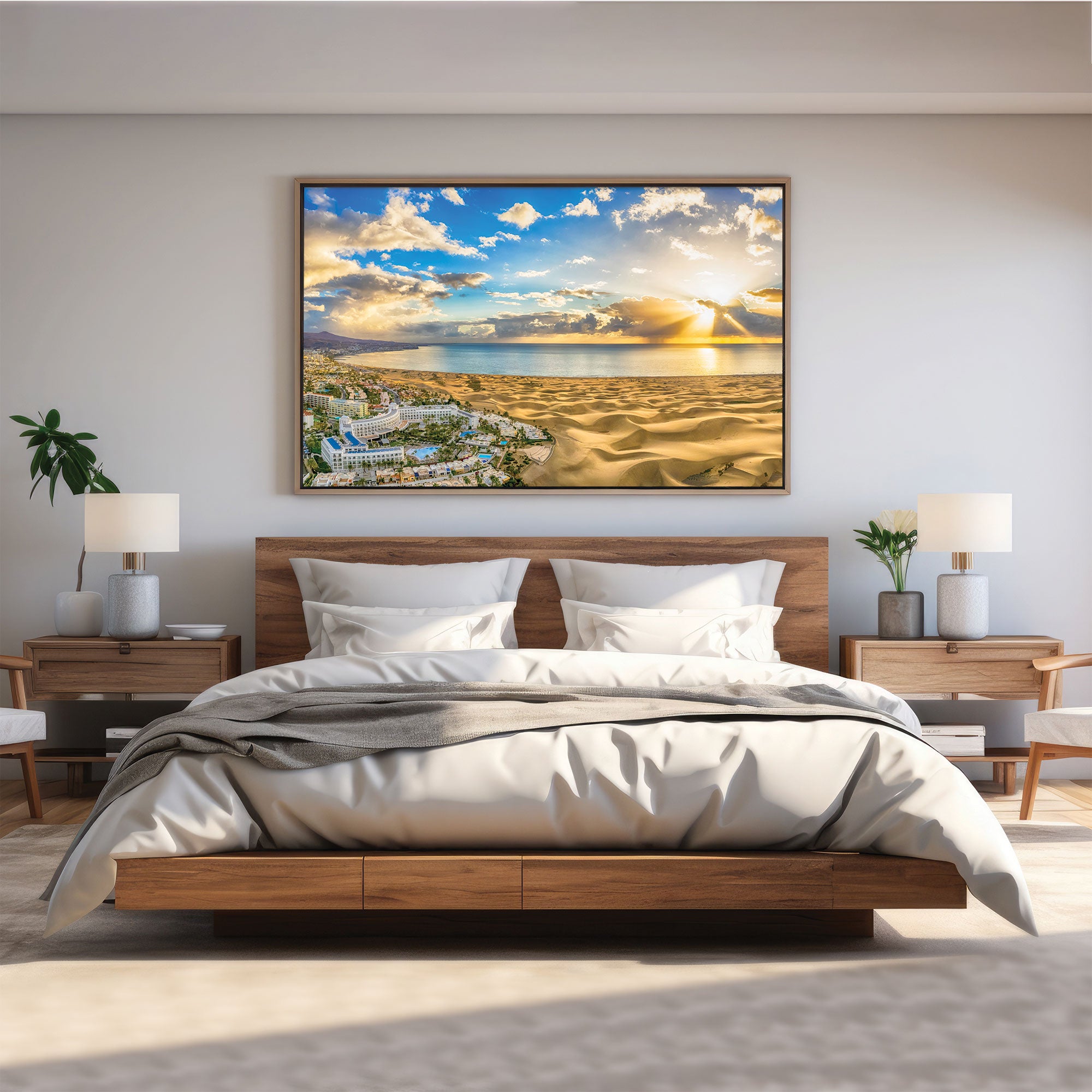 Seawater Canvas painting with frame Big Size Wall Art for living room,Bedroom,Drawing room,Hotels
