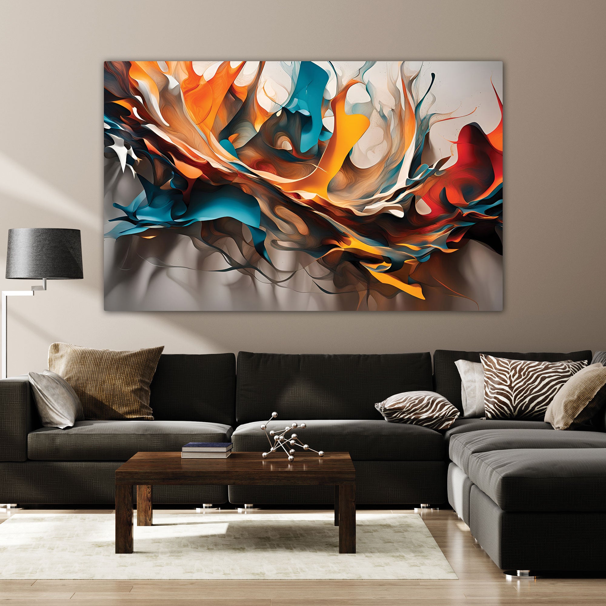 Multicolour Canvas painting with frame Big Size Wall Art for living room,Bedroom,Drawing room,Hotels