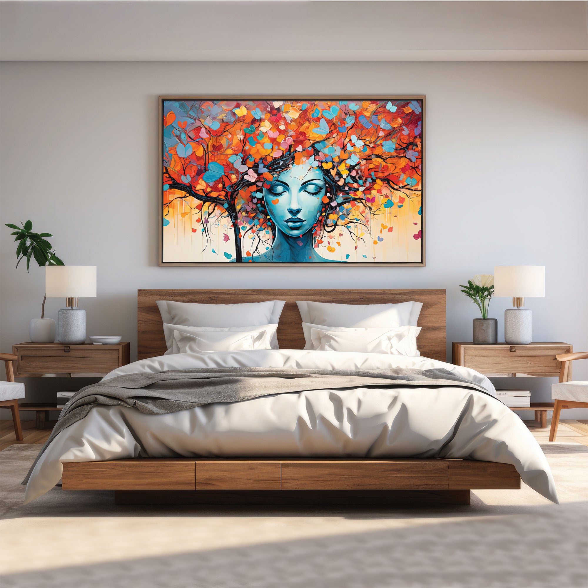 Abstract Women Canvas painting with frame Big Size Wall Art for living room,Bedroom,Drawing room,Hotels
