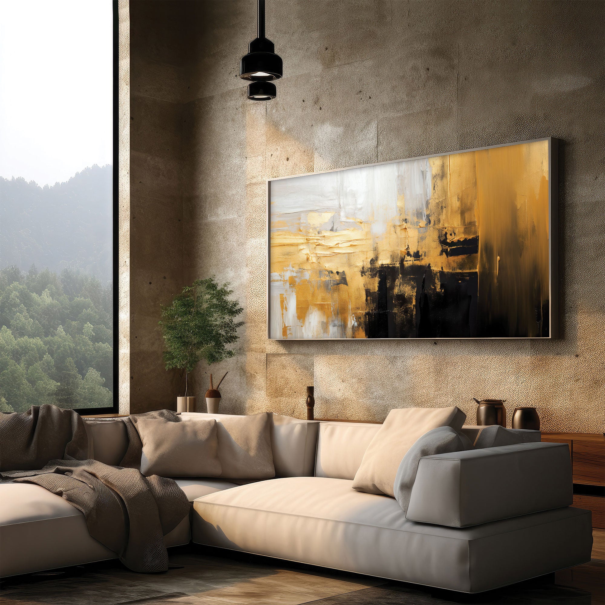 Abstract Canvas painting with frame Big Size Wall Art for living room,Bedroom,Drawing room,Hotels