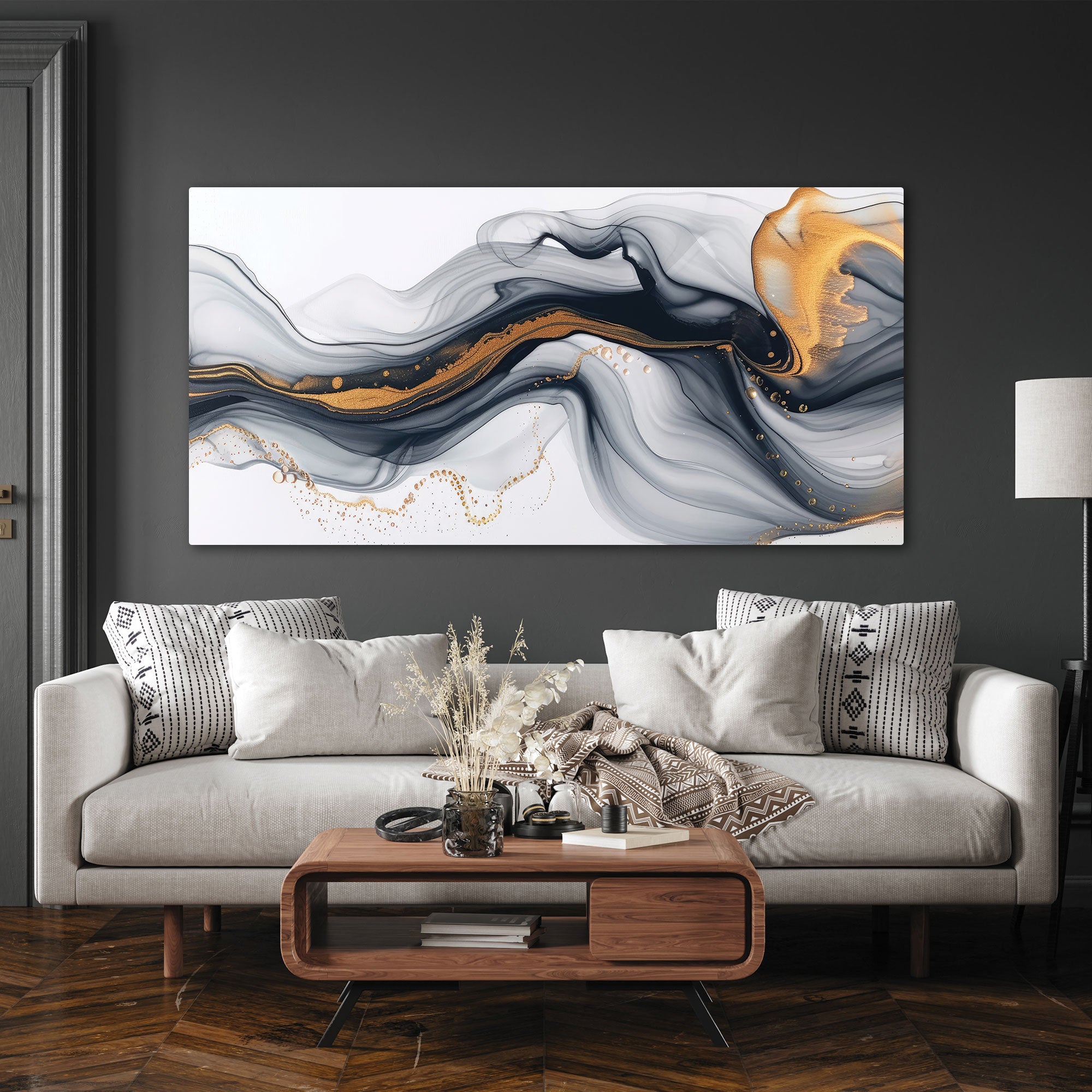 MarbleAbstract Canvas painting with frame Big Size Wall Art for living room,Bedroom,Drawing room,Hotels