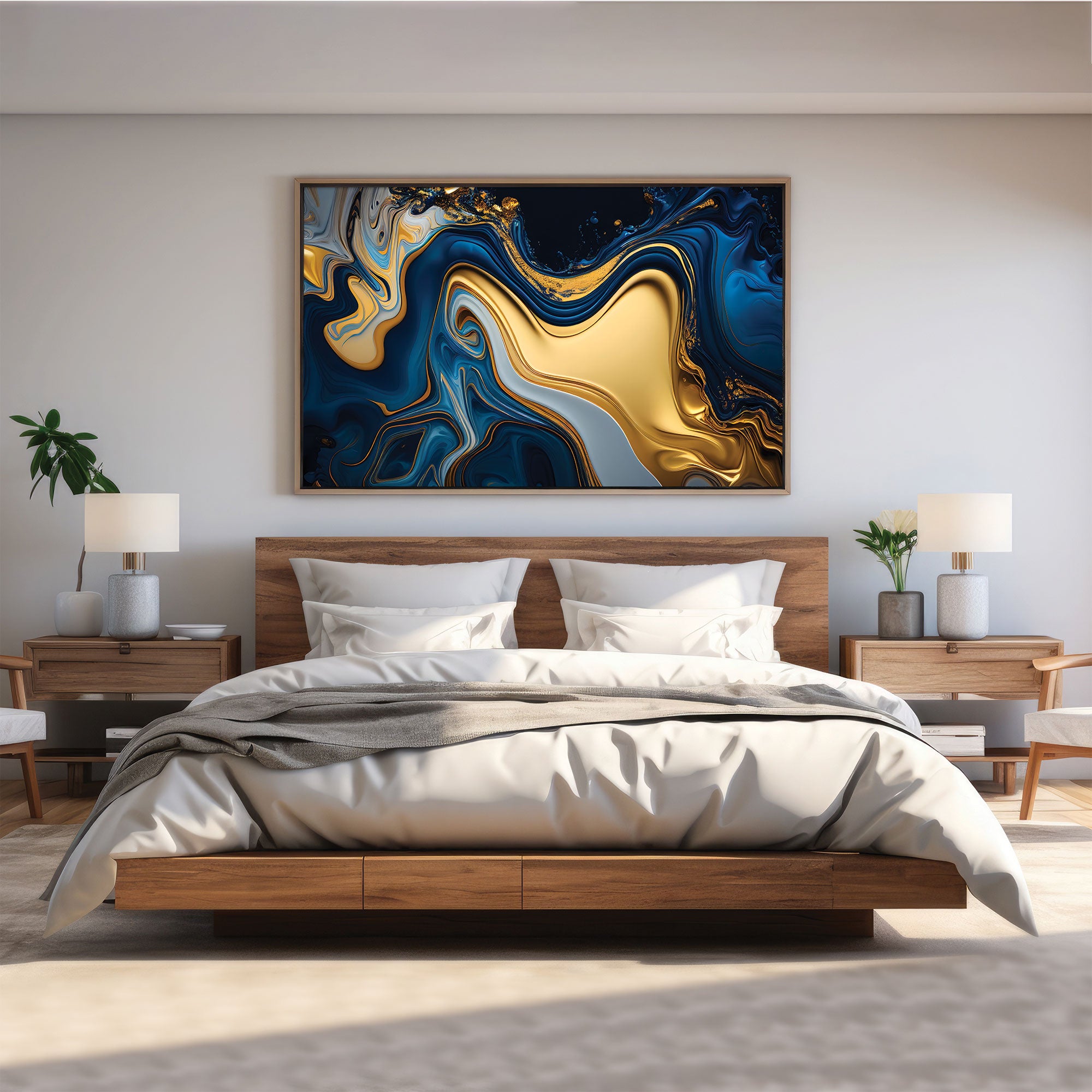 MarbleAbstract Canvas painting with frame Big Size Wall Art for living room,Bedroom,Drawing room,Hotels