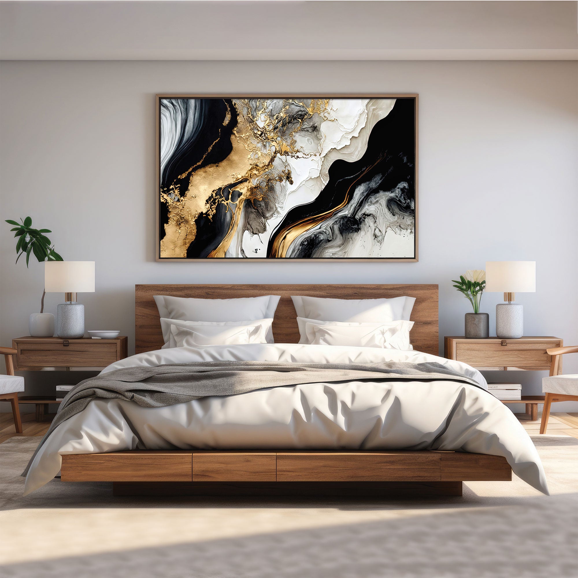 MarbleAbstract Canvas painting with frame Big Size Wall Art for living room,Bedroom,Drawing room,Hotels