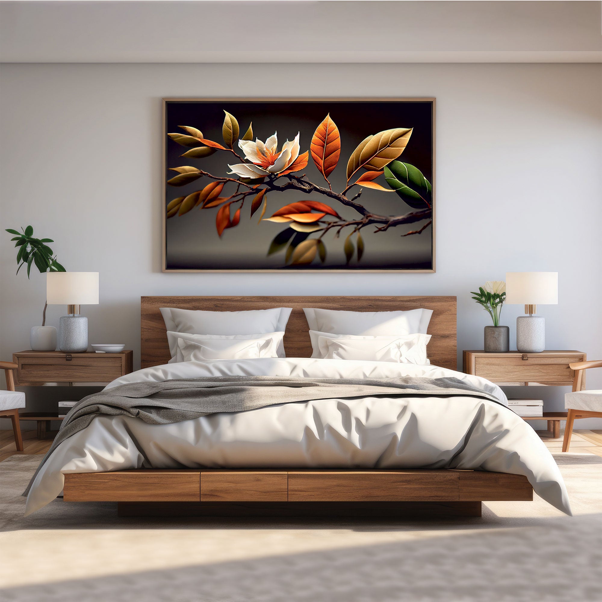 Flower Canvas painting with frame Big Size Wall Art for living room,Bedroom,Drawing room,Hotels