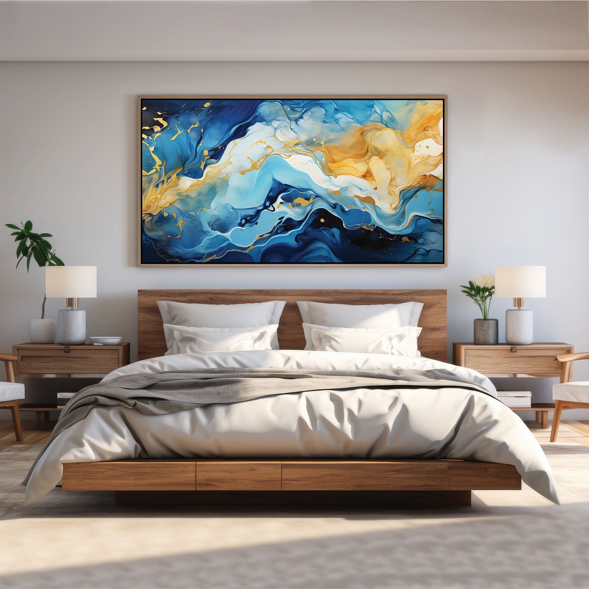 MarbleAbstract Canvas painting with frame Big Size Wall Art for living room,Bedroom,Drawing room,Hotels