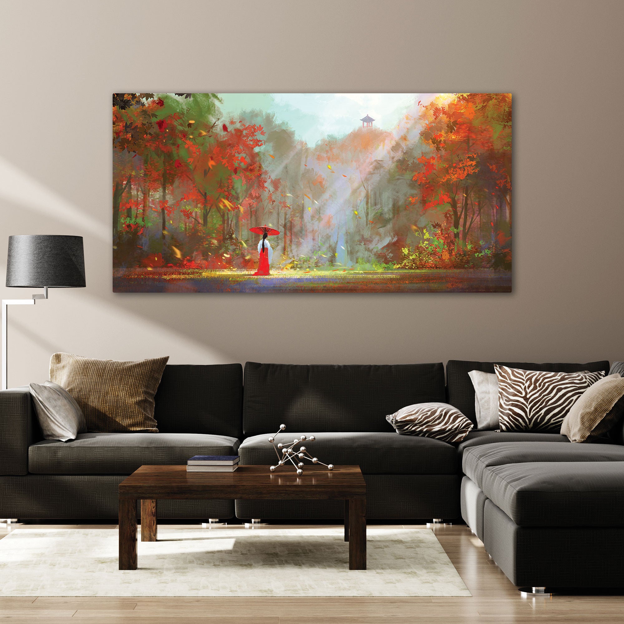 Woman sunshine Canvas painting with frame Big Size Wall Art for living room,Bedroom,Drawing room,Hotels