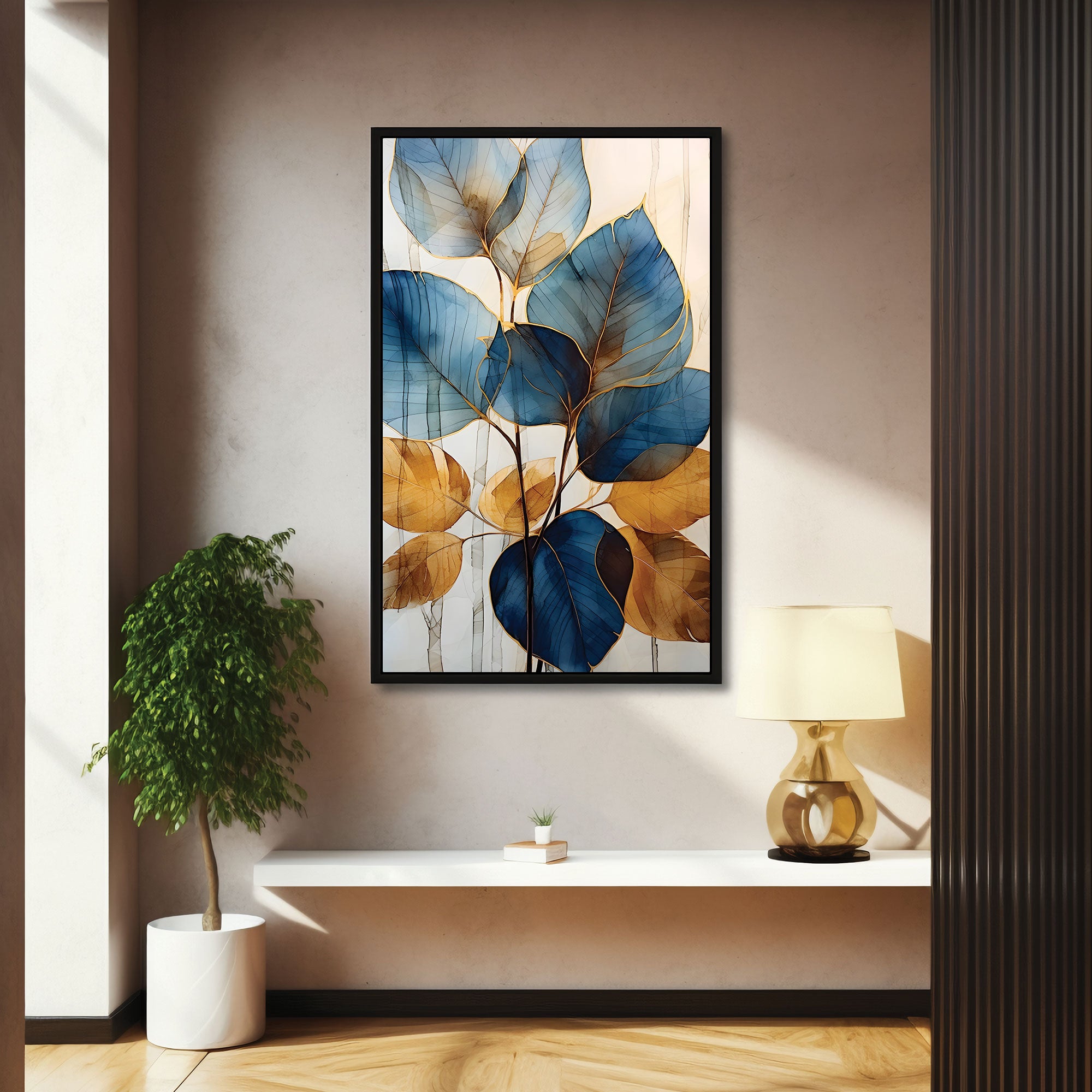 FlowerAbstract Canvas painting with frame Big Size Wall Art for living room,Bedroom,Drawing room,Hotels
