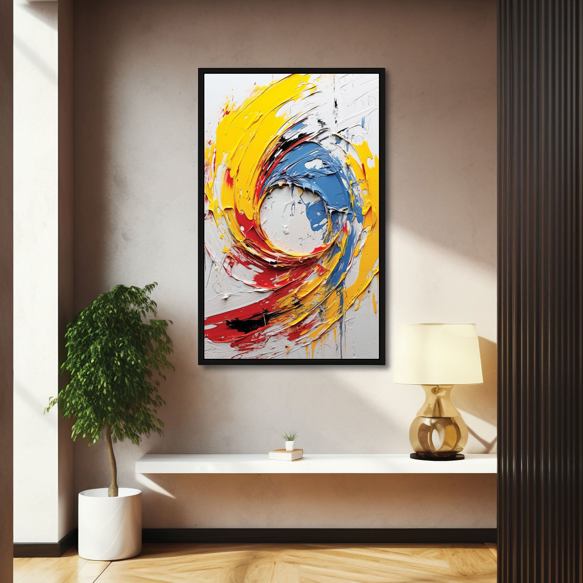 Multi colour Canvas painting with frame Big Size Wall Art for living room,Bedroom,Drawing room,Hotels