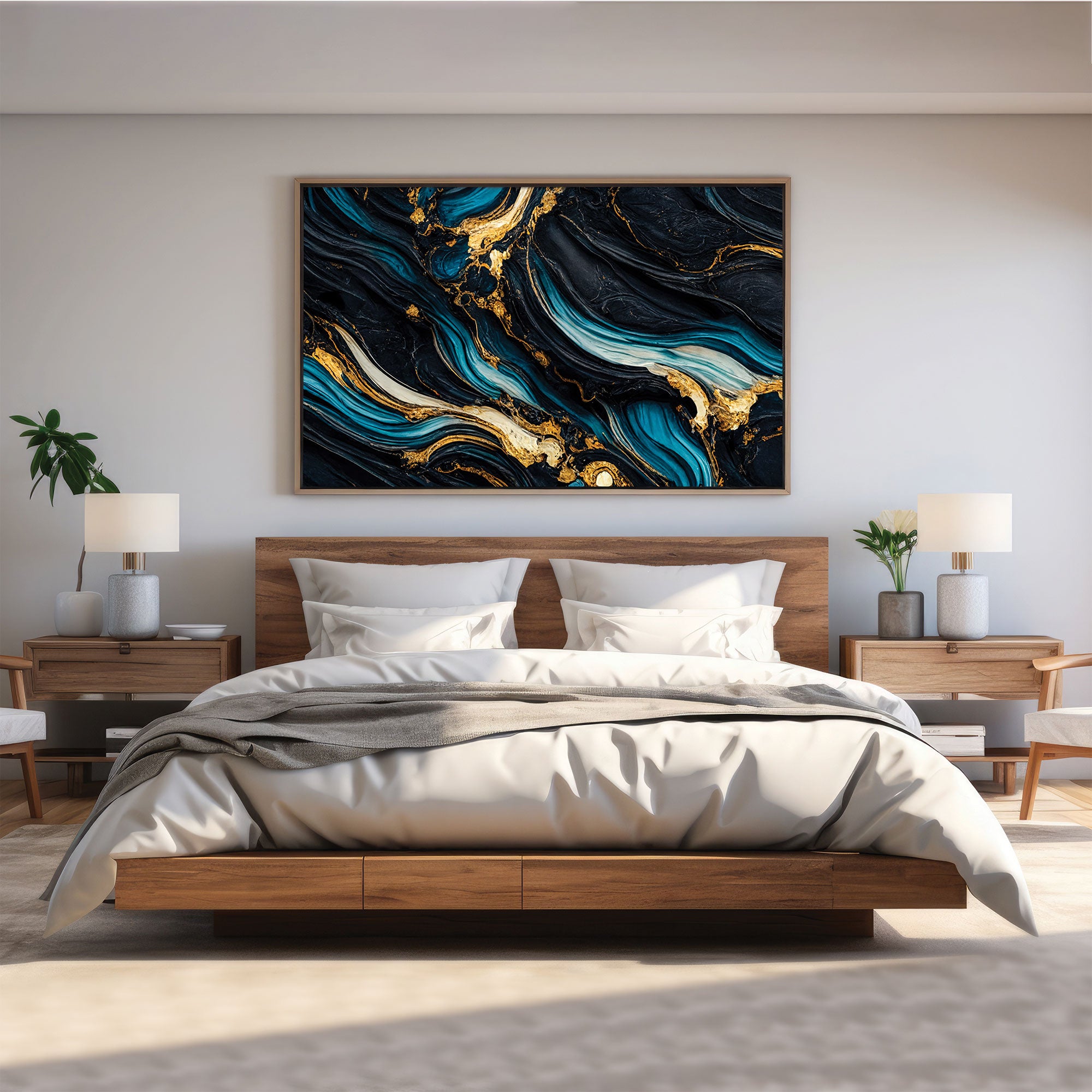 MarbleAbstract Canvas painting with frame Big Size Wall Art for living room,Bedroom,Drawing room,Hotels