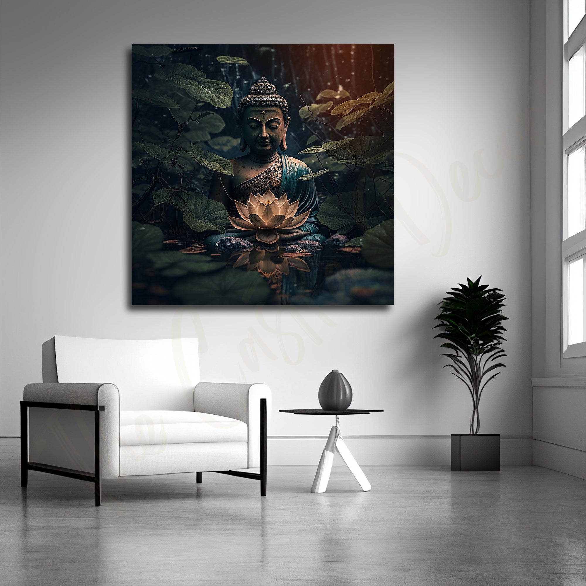 Budha painting with frame Big Size Wall Art for living room,Bedroom,Drawing room,Hotels