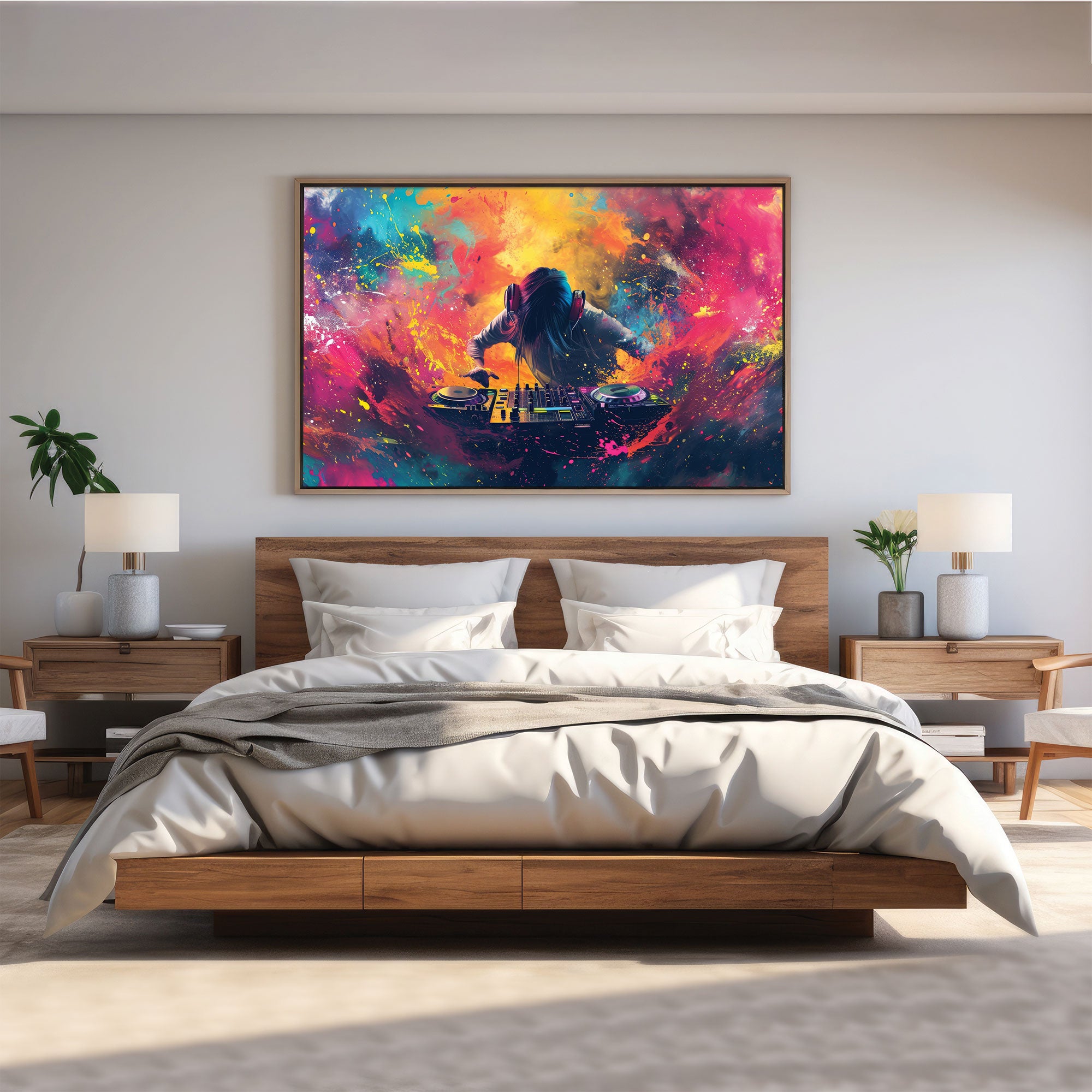 DiscoAbstract Canvas painting with frame Big Size Wall Art for living room,Bedroom,Drawing room,Hotels