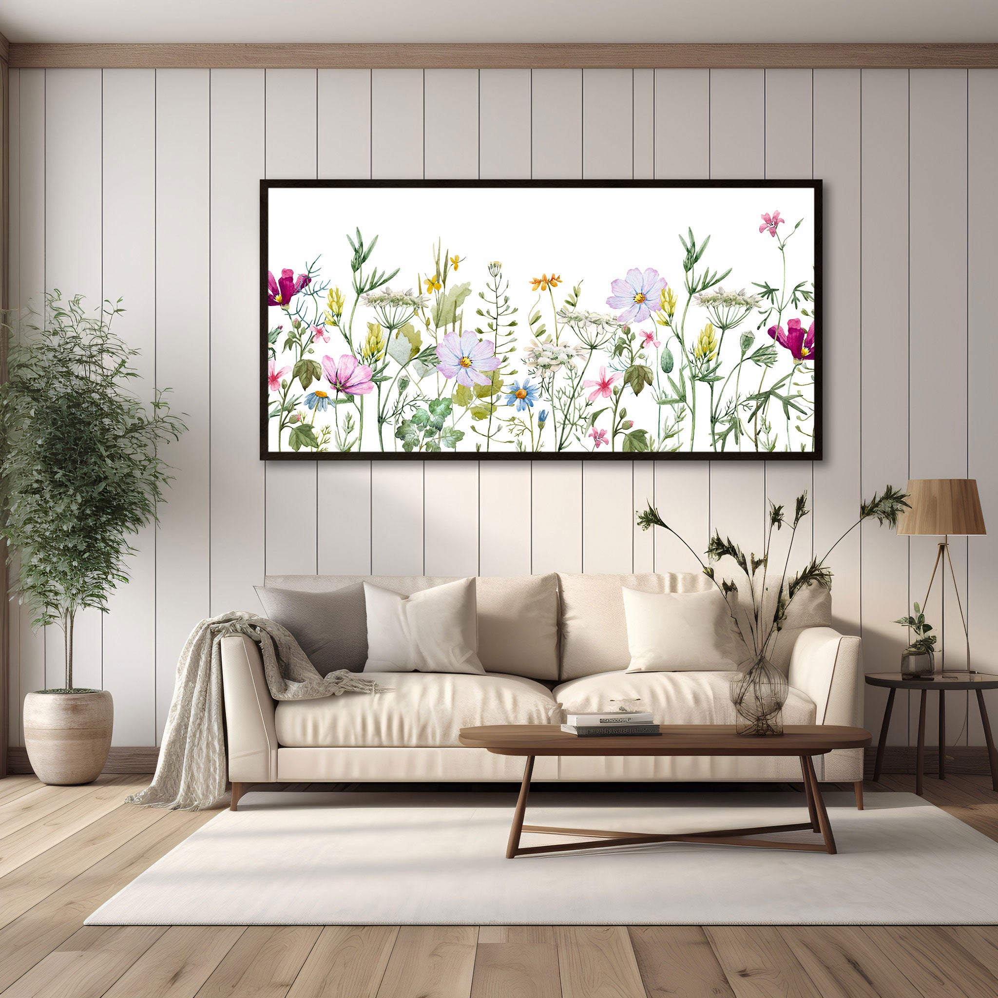 Flowers Canvas painting with frame Big Size Wall Art for living room,Bedroom,Drawing room,Hotels